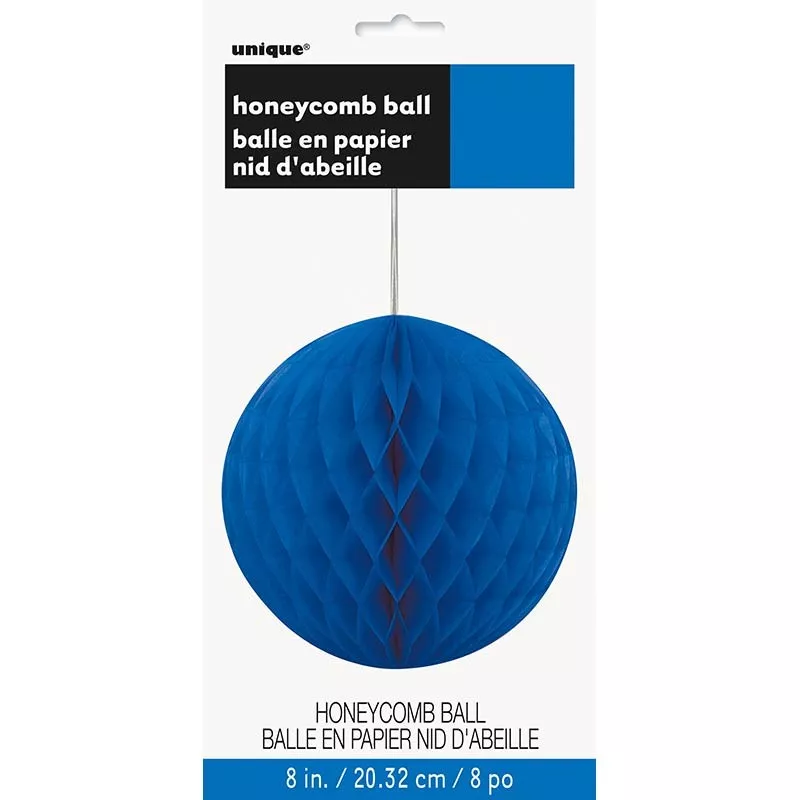 Sfera a nido d'ape blu oceano 20 cm