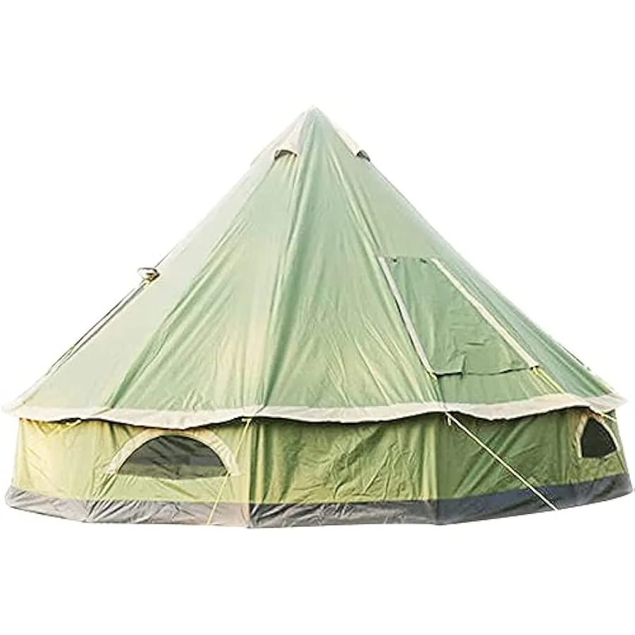 Sgdodky 5-8 Persone 4M Tenda Yurta Impermeabile, Tenda da Campeggio Piramide Tenda Rotonda Campana di Tela 210D Oxford India Ten