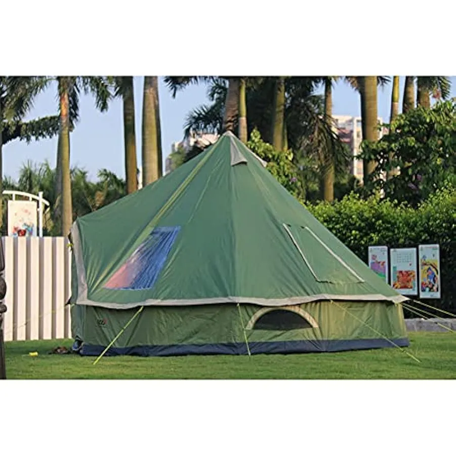 Sgdodky 5-8 Persone 4M Tenda Yurta Impermeabile, Tenda da Campeggio Piramide Tenda Rotonda Campana di Tela 210D Oxford India Ten