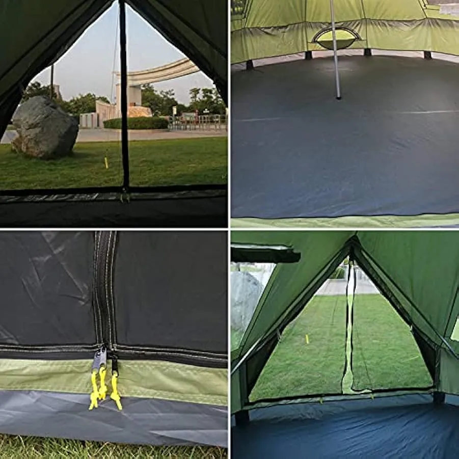 Sgdodky 5-8 Persone 4M Tenda Yurta Impermeabile, Tenda da Campeggio Piramide Tenda Rotonda Campana di Tela 210D Oxford India Ten