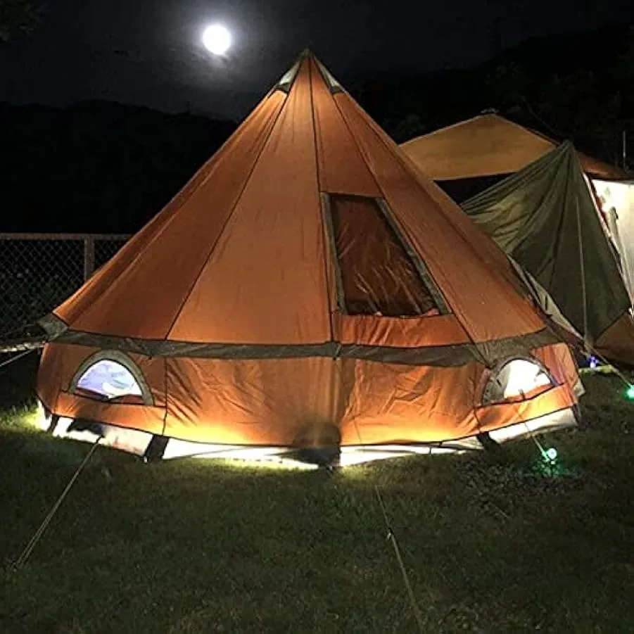 Sgdodky 5-8 Persone 4M Tenda Yurta Impermeabile, Tenda da Campeggio Piramide Tenda Rotonda Campana di Tela 210D Oxford India Ten