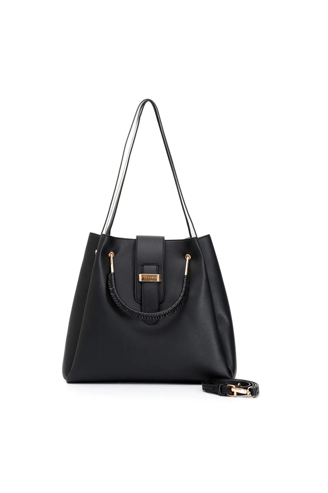 Shopping bag con manico di metallo rivestito