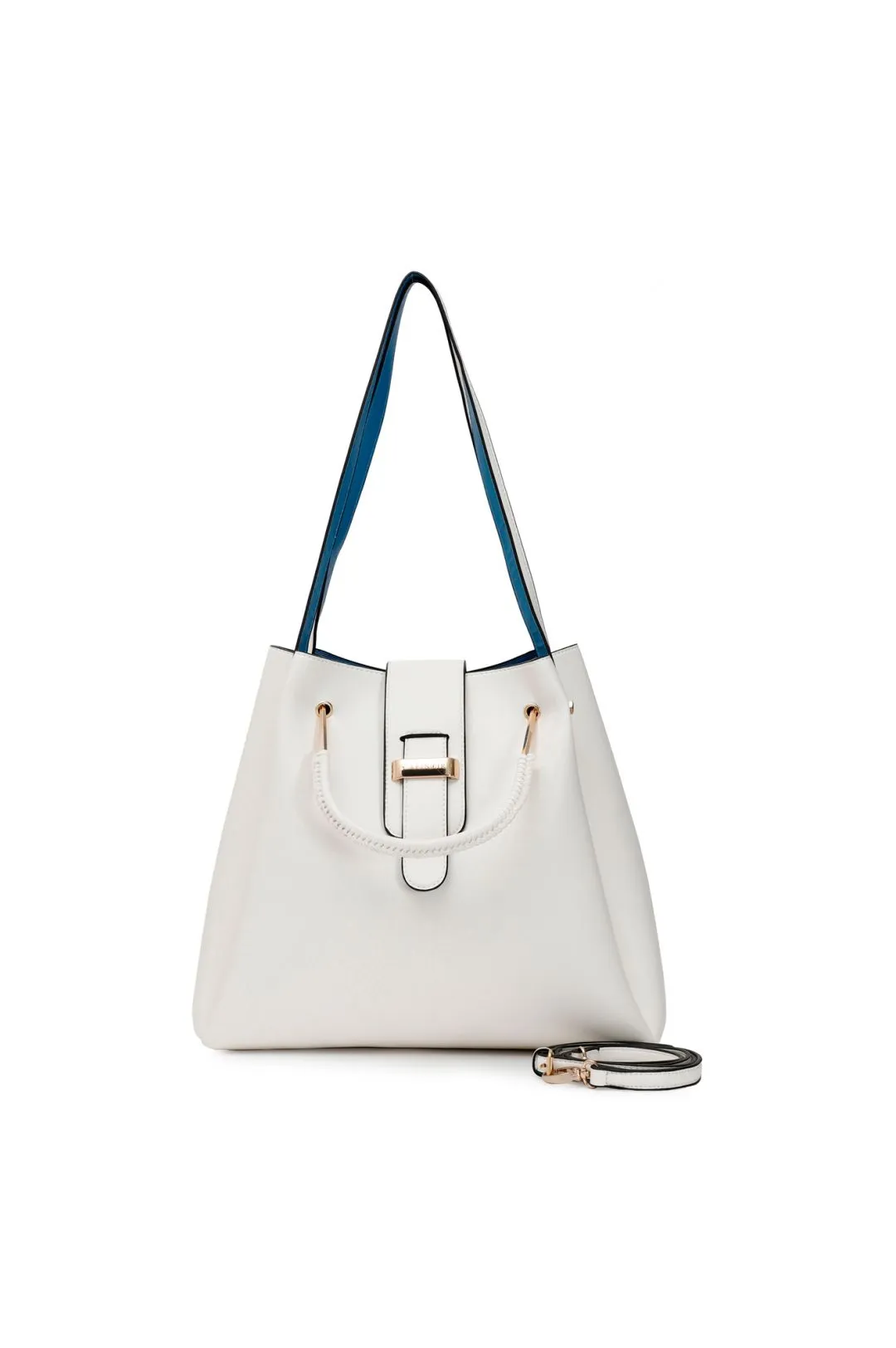 Shopping bag con manico di metallo rivestito