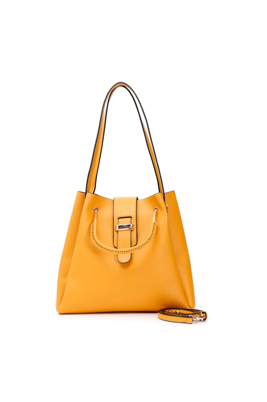 Shopping bag con manico di metallo rivestito