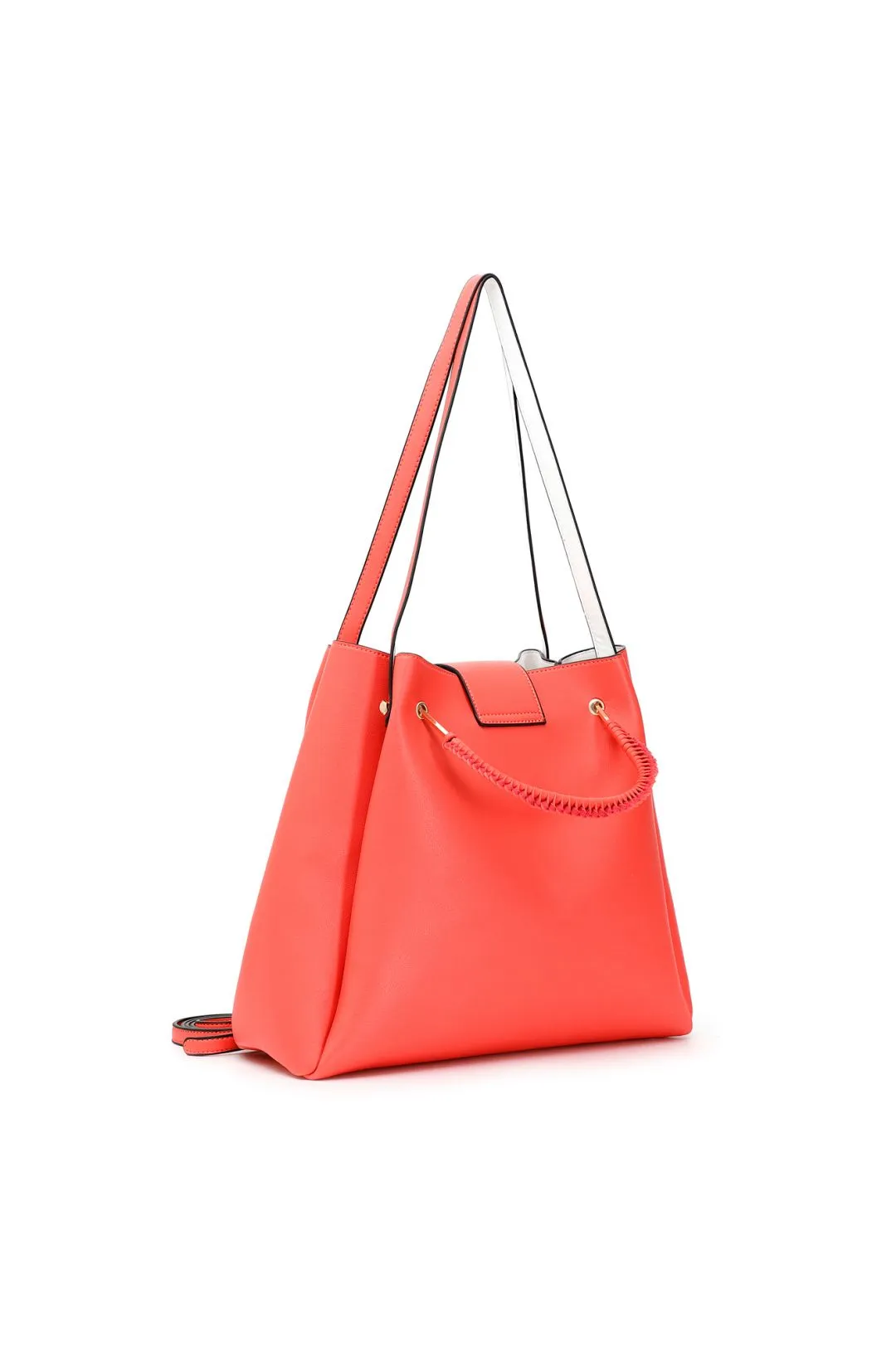 Shopping bag con manico di metallo rivestito