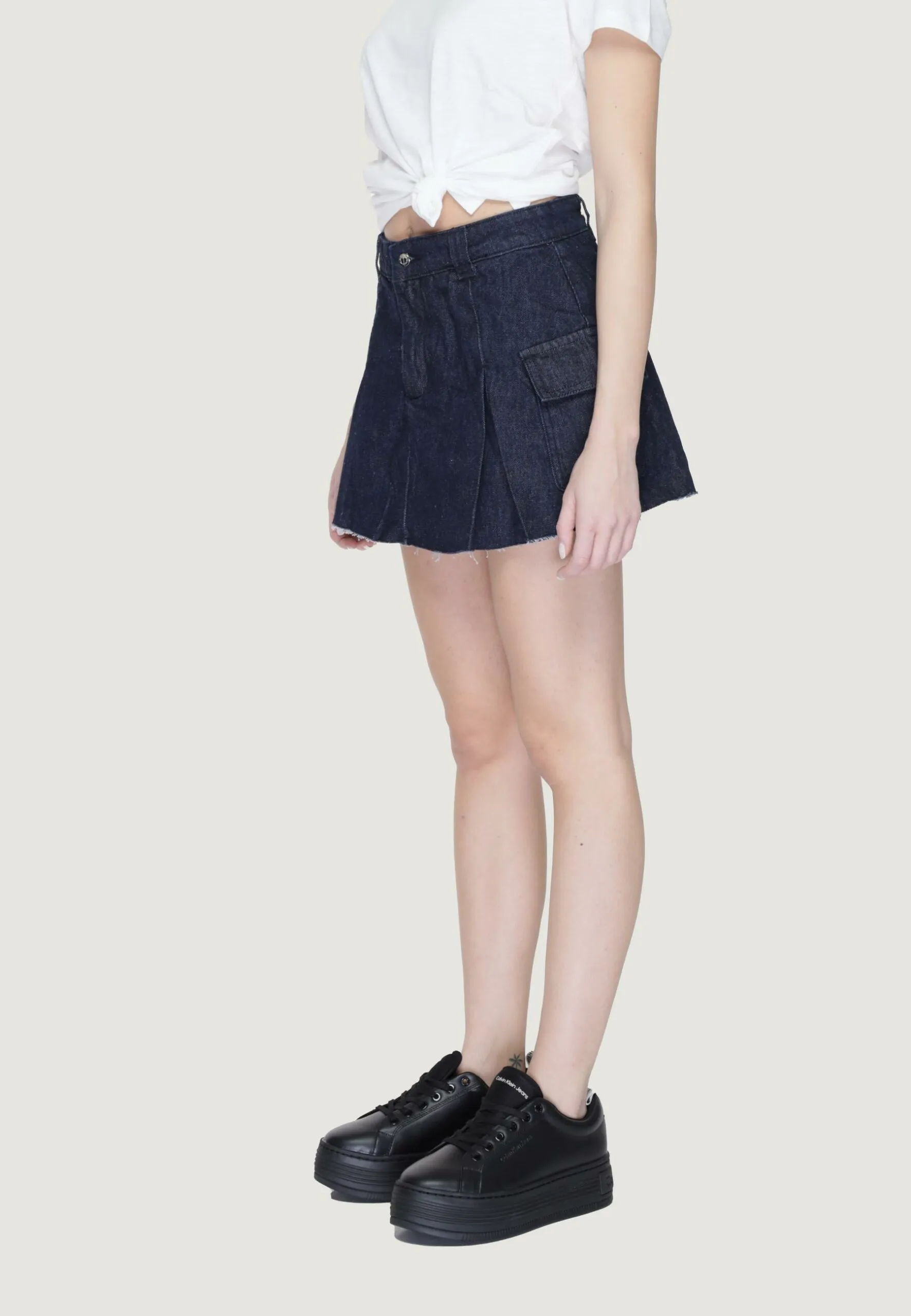 Shorts Only Onlcleo Mw Mini Dnm Skort Cro Denim scuro