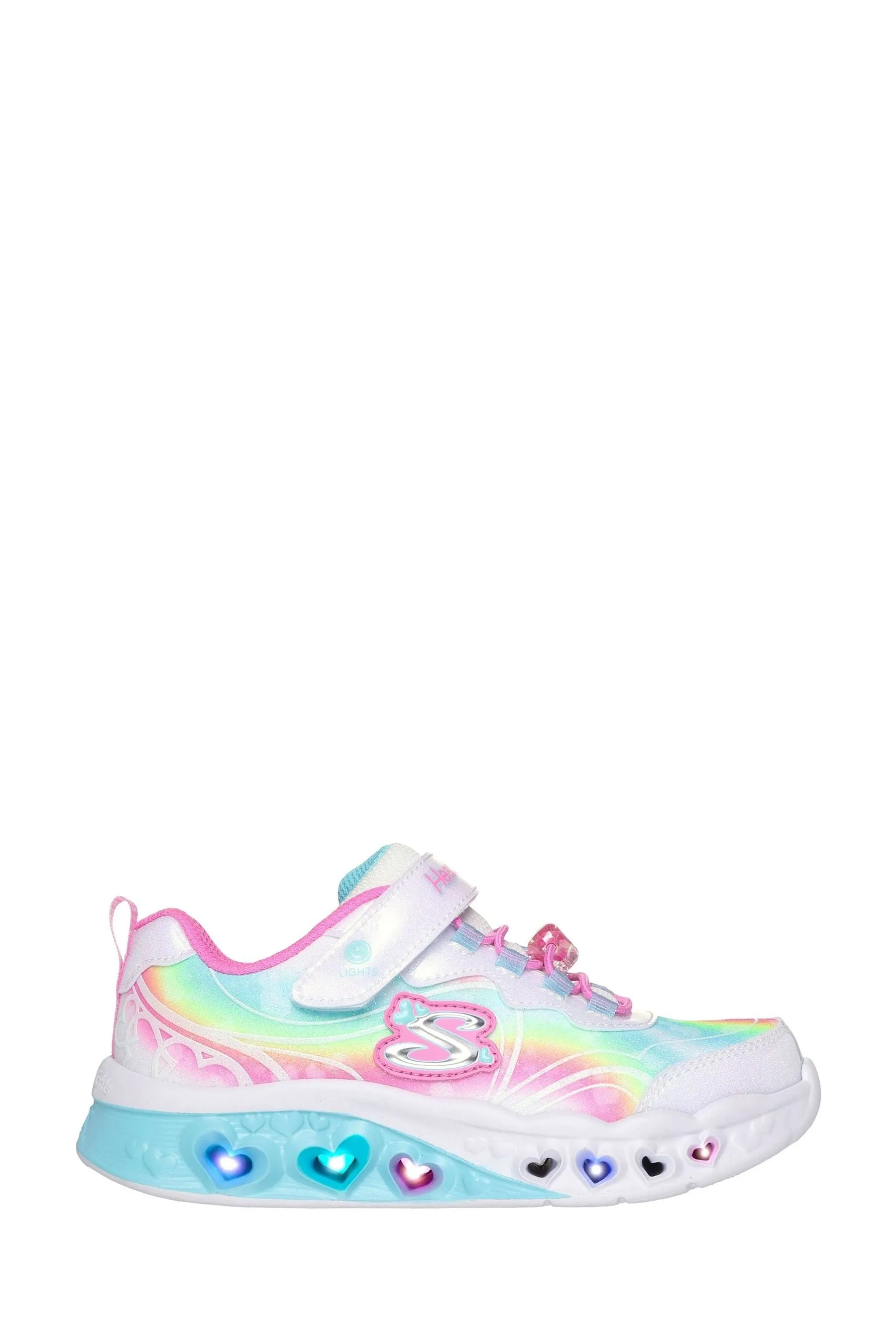 Skechers - Groovy - Scarpe a vortici con luci a cuore fluo