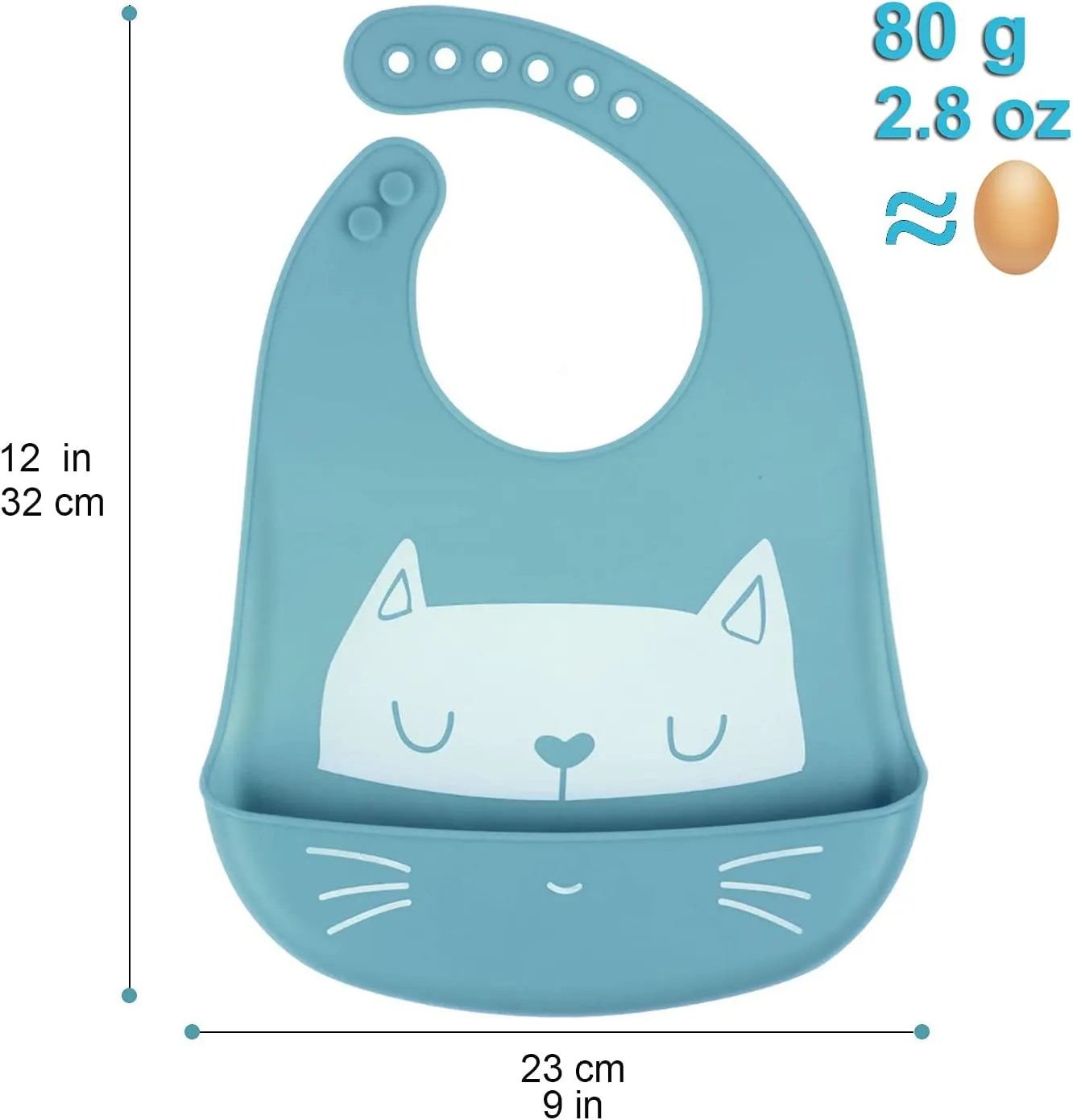 SLOSH Bavaglino Silicone Impermeabile con Tasca Lavabile Bavaglino Raccoglipappa de 6 Meses a 6 Aos Bavaglini Pappa Bambini (Blu