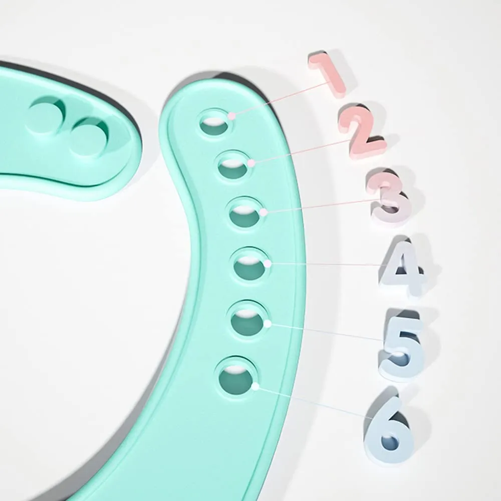 SLOSH Bavaglino Silicone Impermeabile con Tasca Lavabile Bavaglino Raccoglipappa de 6 Meses a 6 Aos Bavaglini Pappa Bambini (Blu