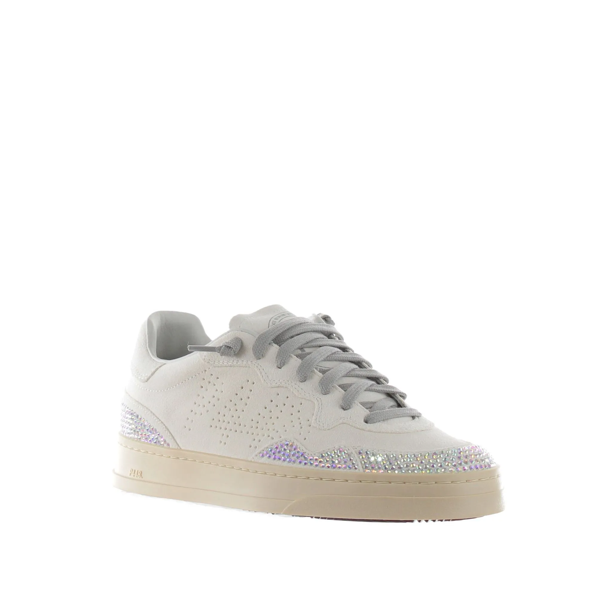 Sneaker in camoscio con strass