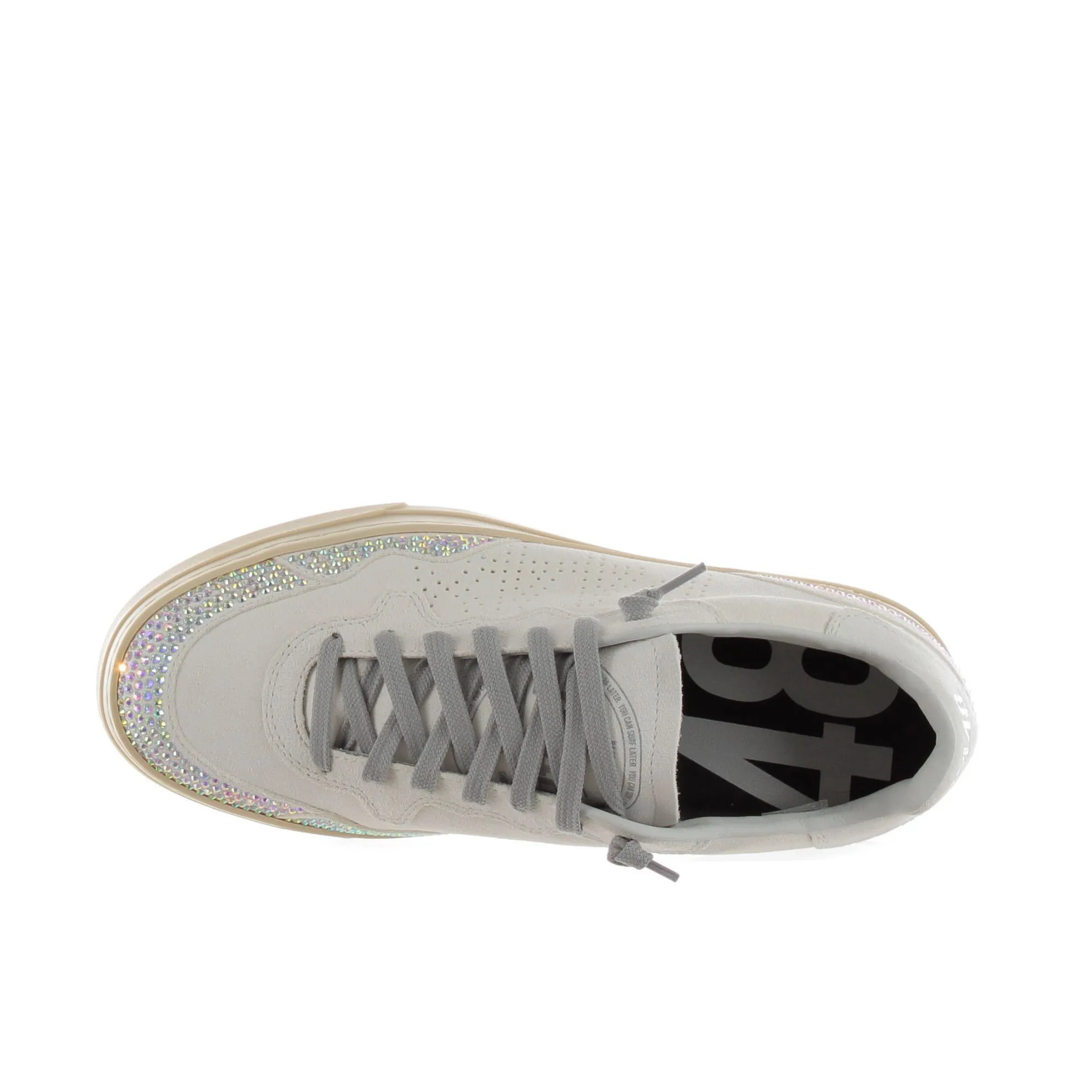 Sneaker in camoscio con strass