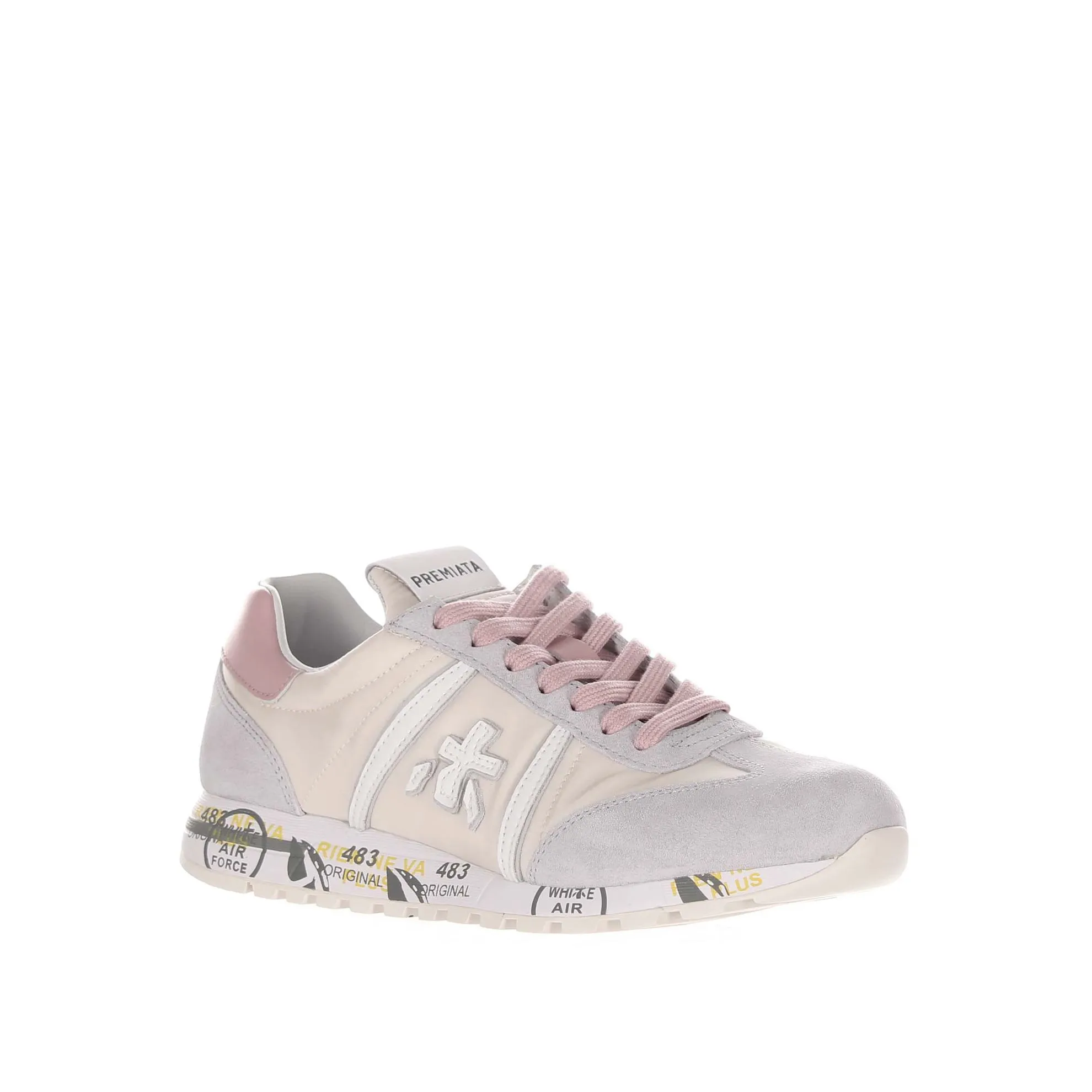 Sneaker in camoscio e nylon