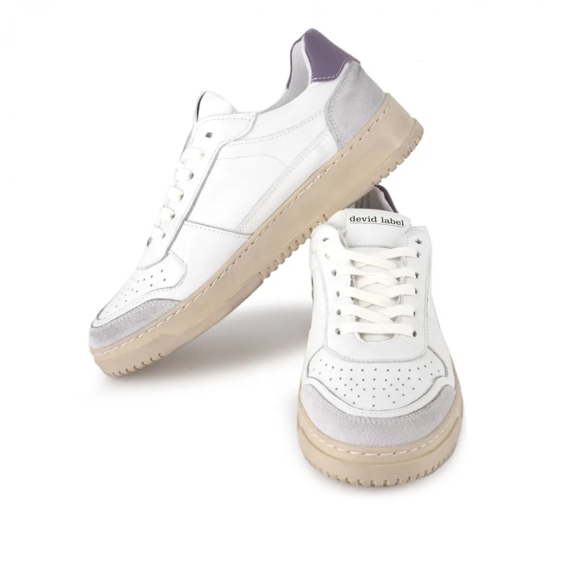 Sneaker In Nappa E Camoscio