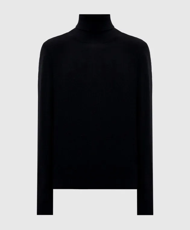Solotre Maglione nero realizzato in lana M3S0049S