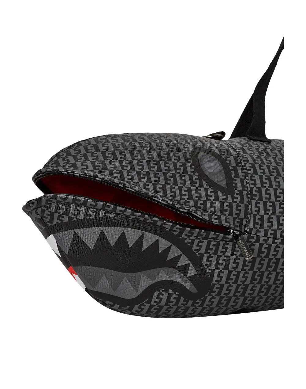 Sprayground Split Infinity Check Shark-Shaped Duffle