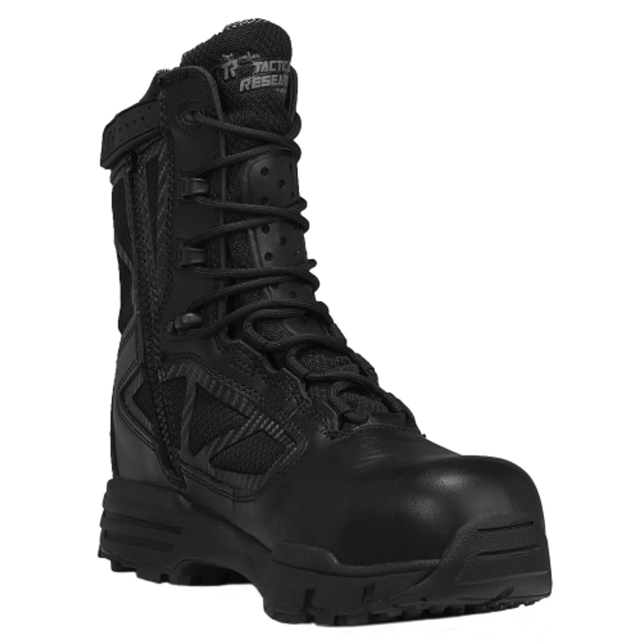 Stivale Belleville tr cromato impermeabile con zip laterale punta composita nero