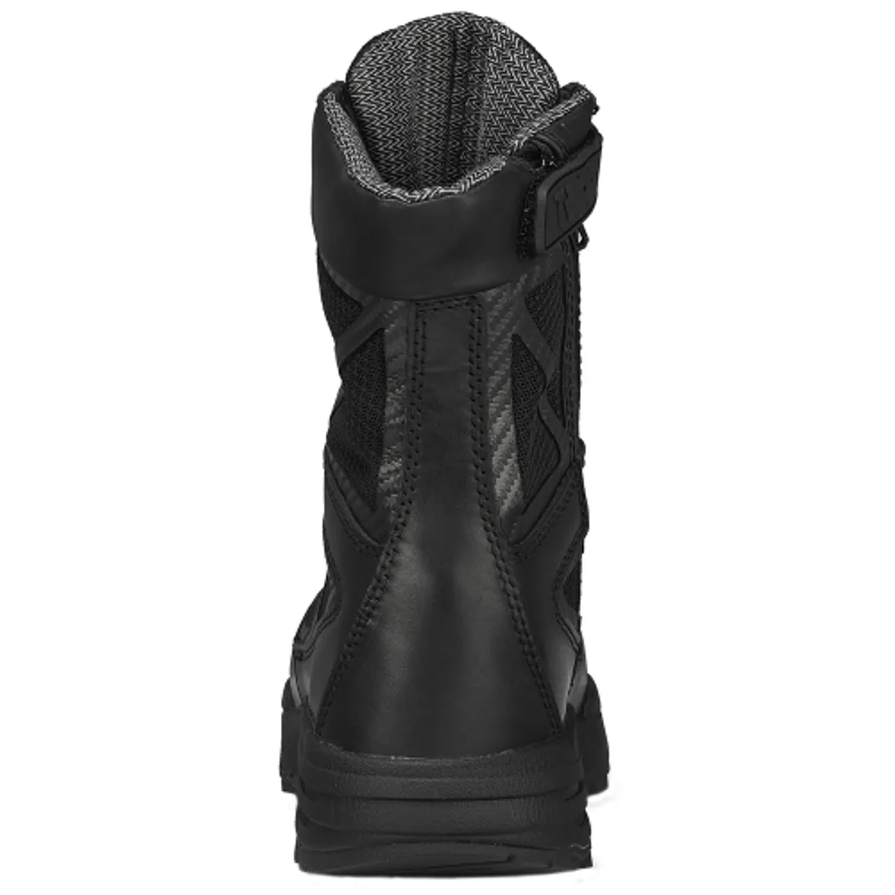 Stivale Belleville tr cromato impermeabile con zip laterale punta composita nero
