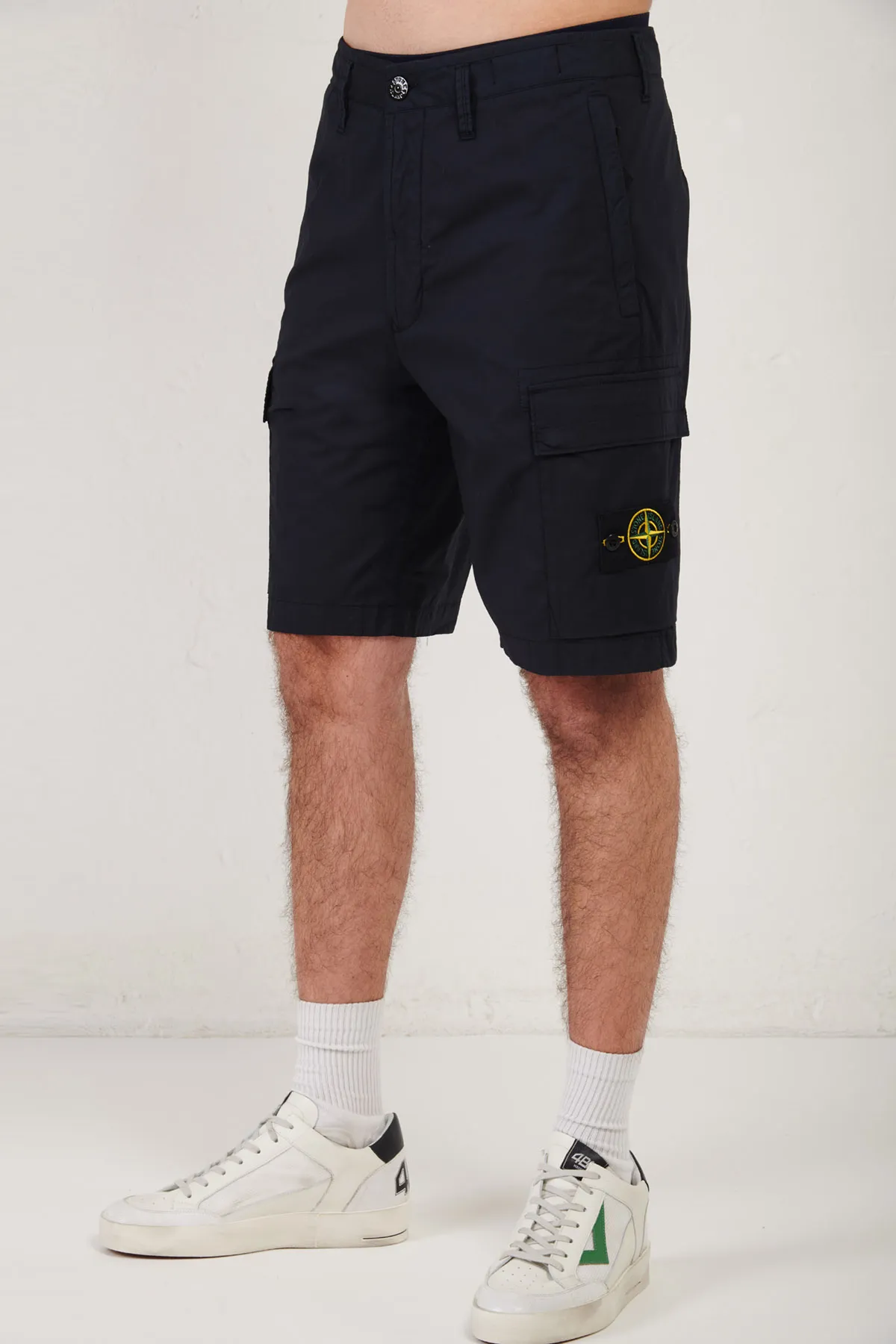 STONE ISLAND bermuda cargo in cotone tela “paracadute”