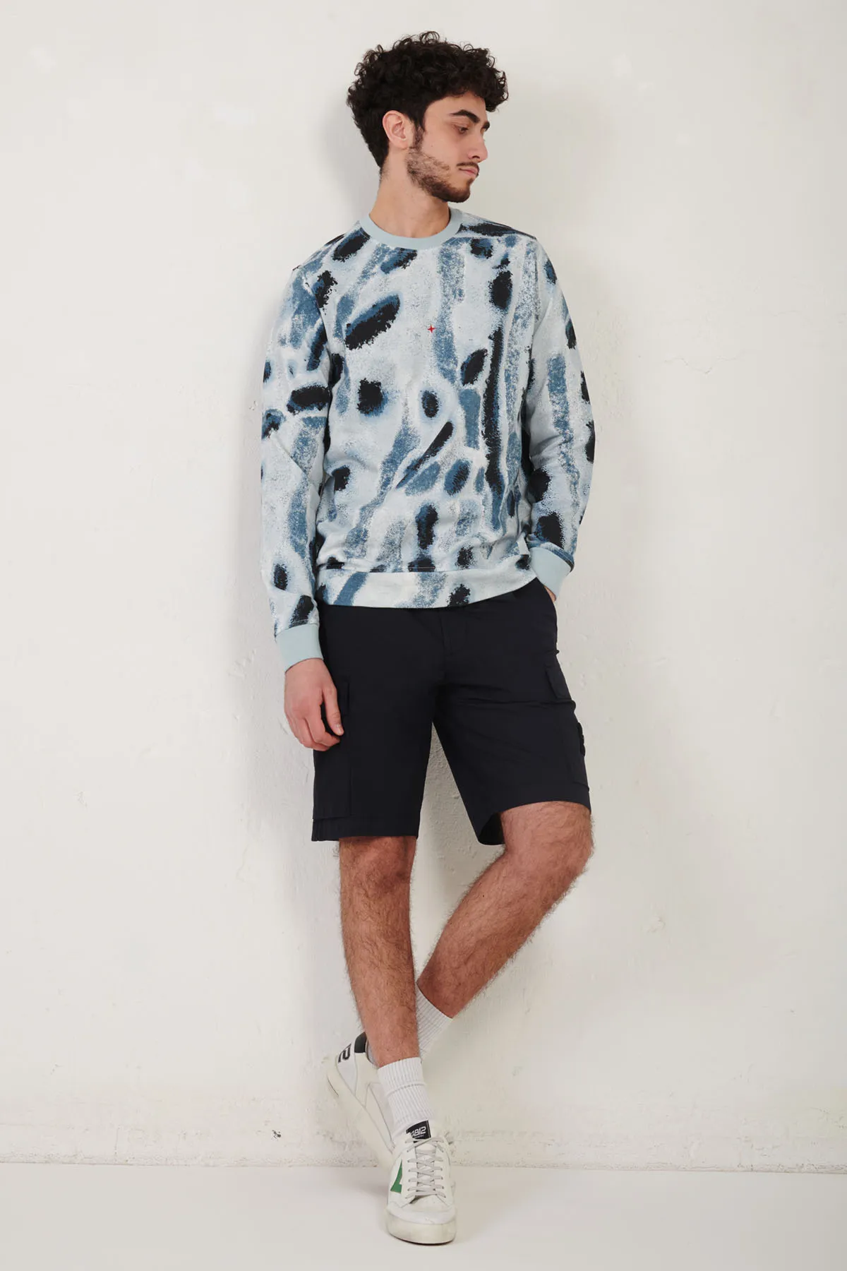 STONE ISLAND bermuda cargo in cotone tela “paracadute”