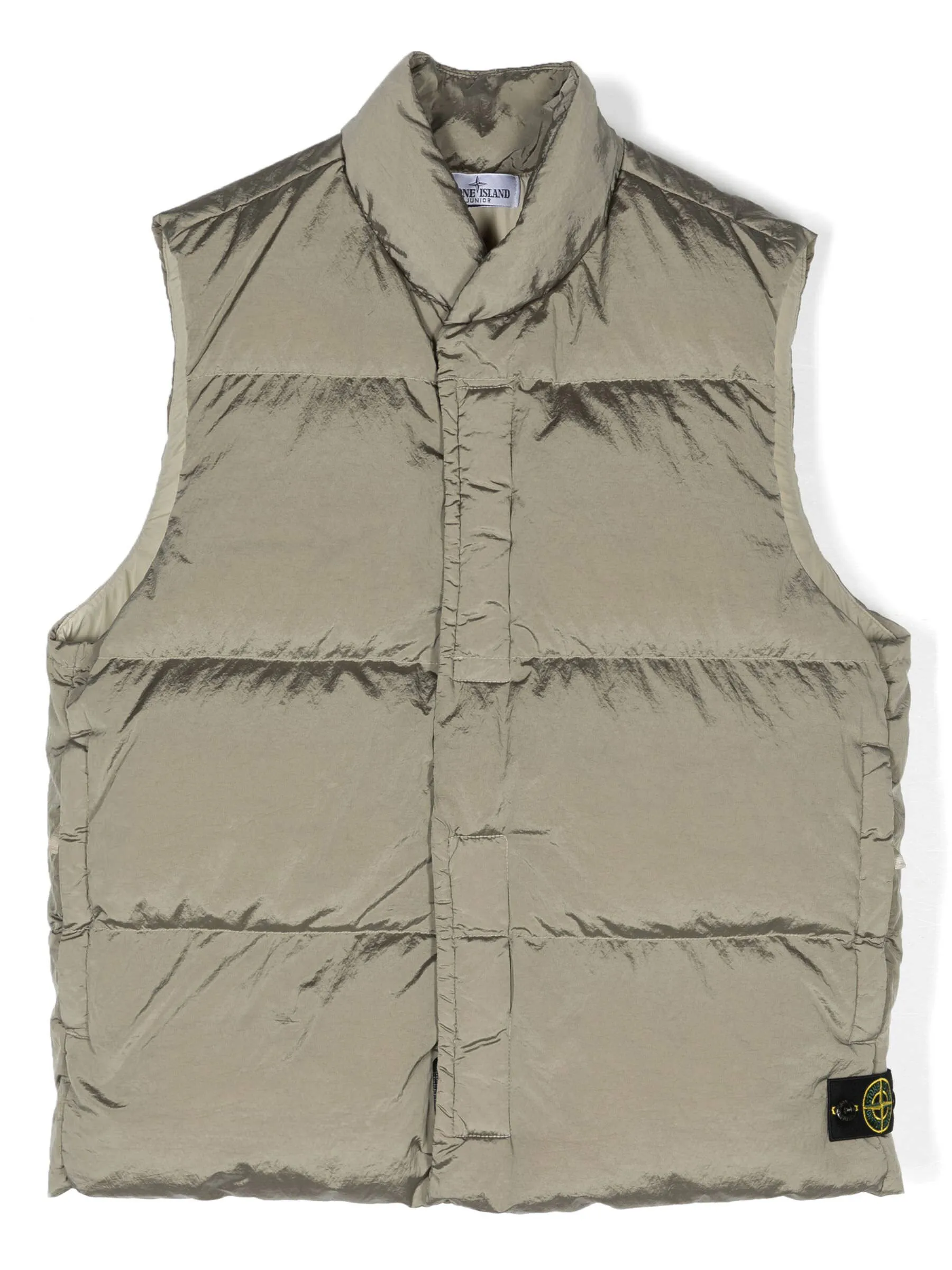 STONE ISLAND JUNIOR piumino smanicato in nylon