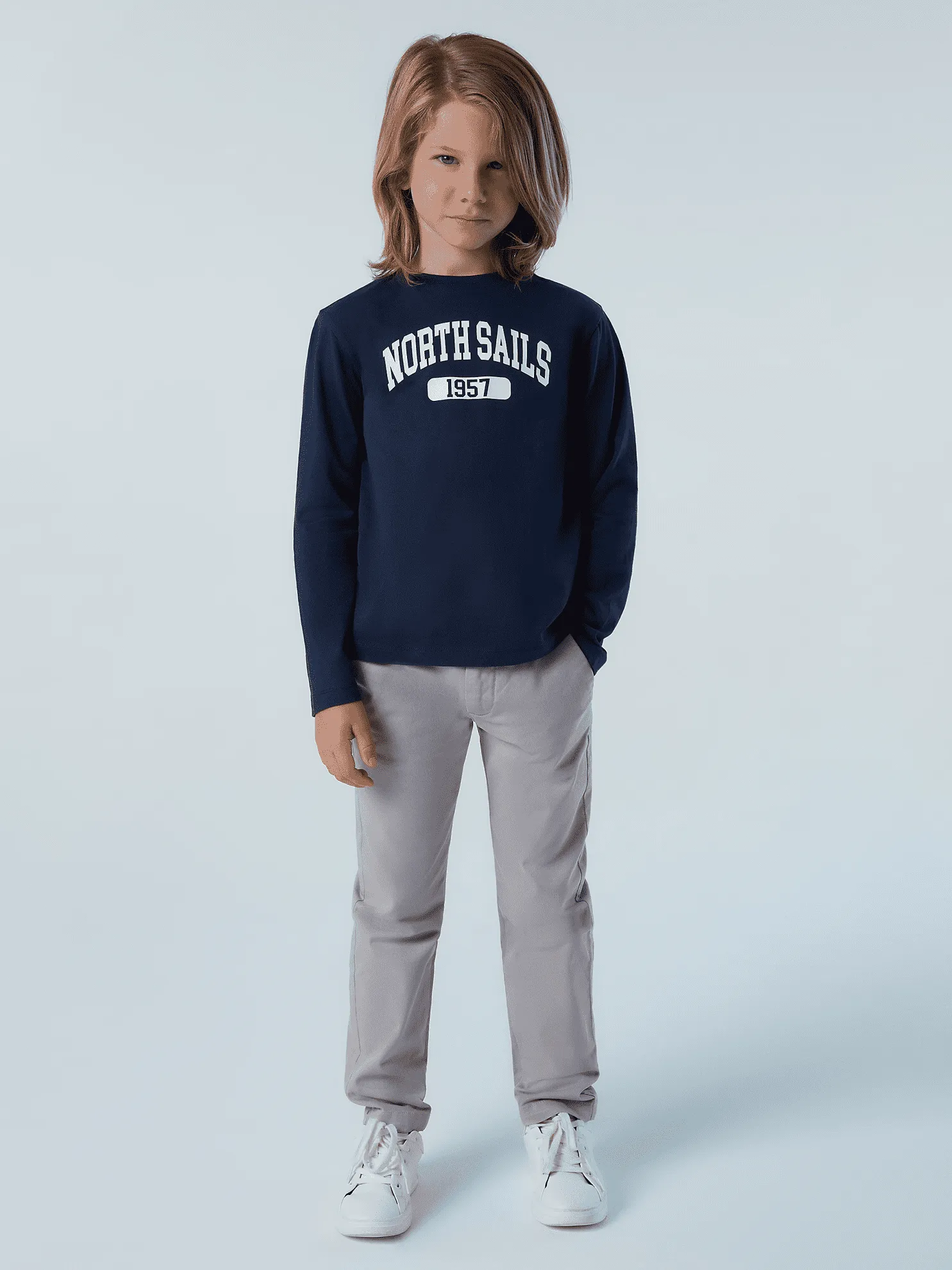T-SHIRT A MANICA LUNGA JUNIOR NORTH SAILS GRAPHIC NAVY BLUE 795061 0802
