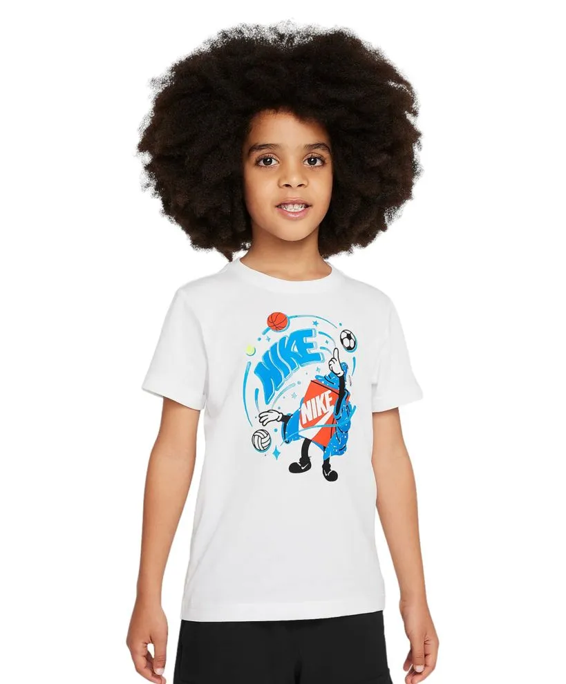 t-shirt boxy bambino bianca