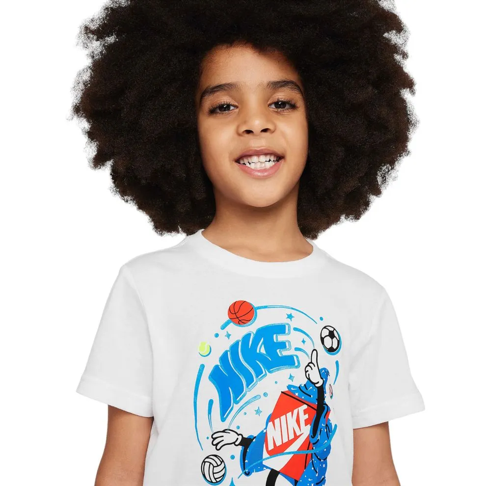 t-shirt boxy bambino bianca