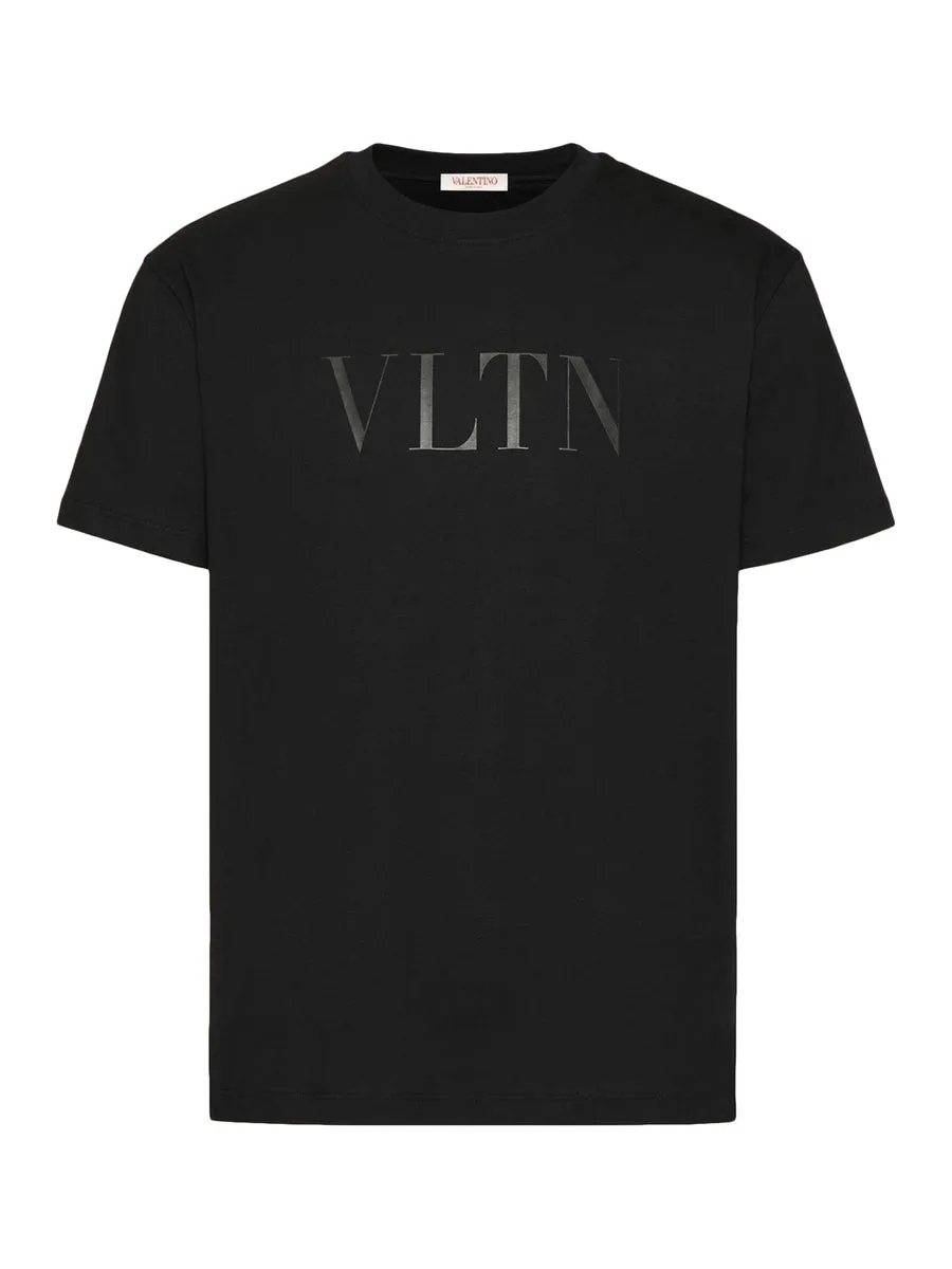 T-Shirt girocollo Valentino in cotone con stampa VLTN