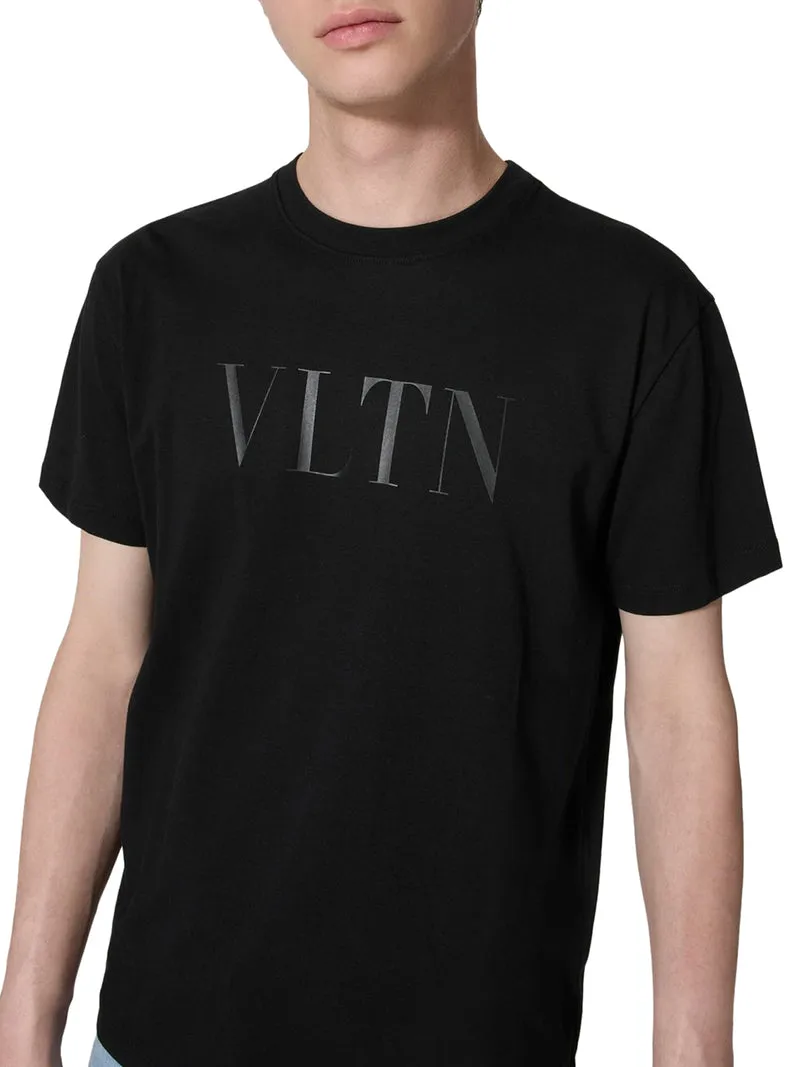 T-Shirt girocollo Valentino in cotone con stampa VLTN