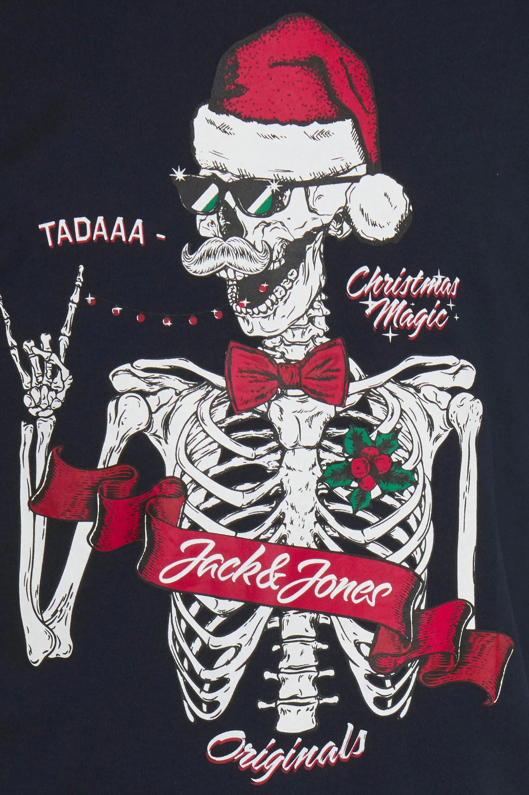 T-shirt Jack Jones jorclaus tee ss crew neck xmas Blu