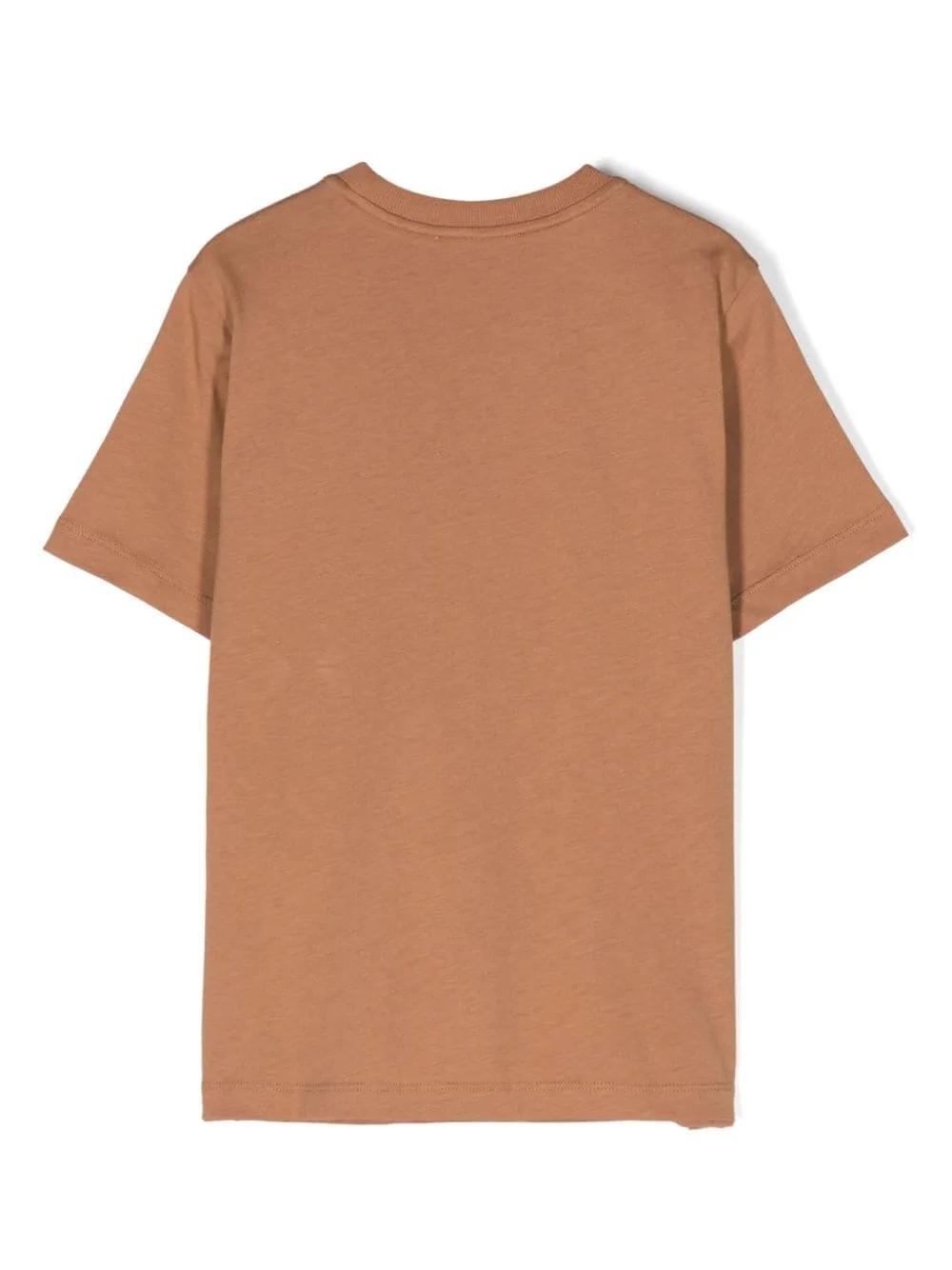 T-shirt per bambino Emporio Armani Kids marrone con stampa centrale Aquila effetto goffrato
