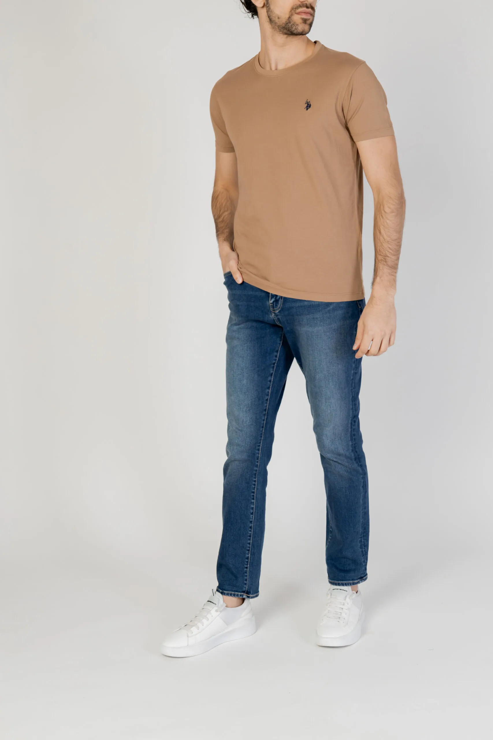 T-shirt U.s. Polo Assn. FABY Beige scuro