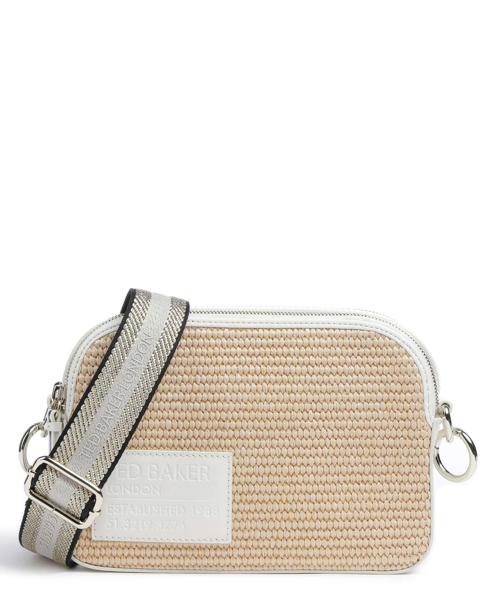  Ted Baker Stello Borsa a tracolla polipropilene, pelle a grana fine avorio  