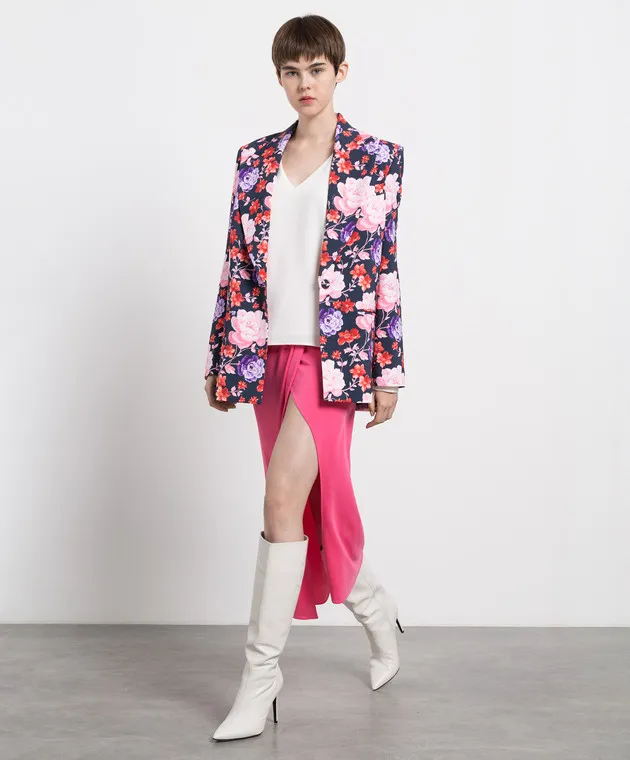 The Andamane Gonna longuette drappeggiata rosa T110301BTJP073