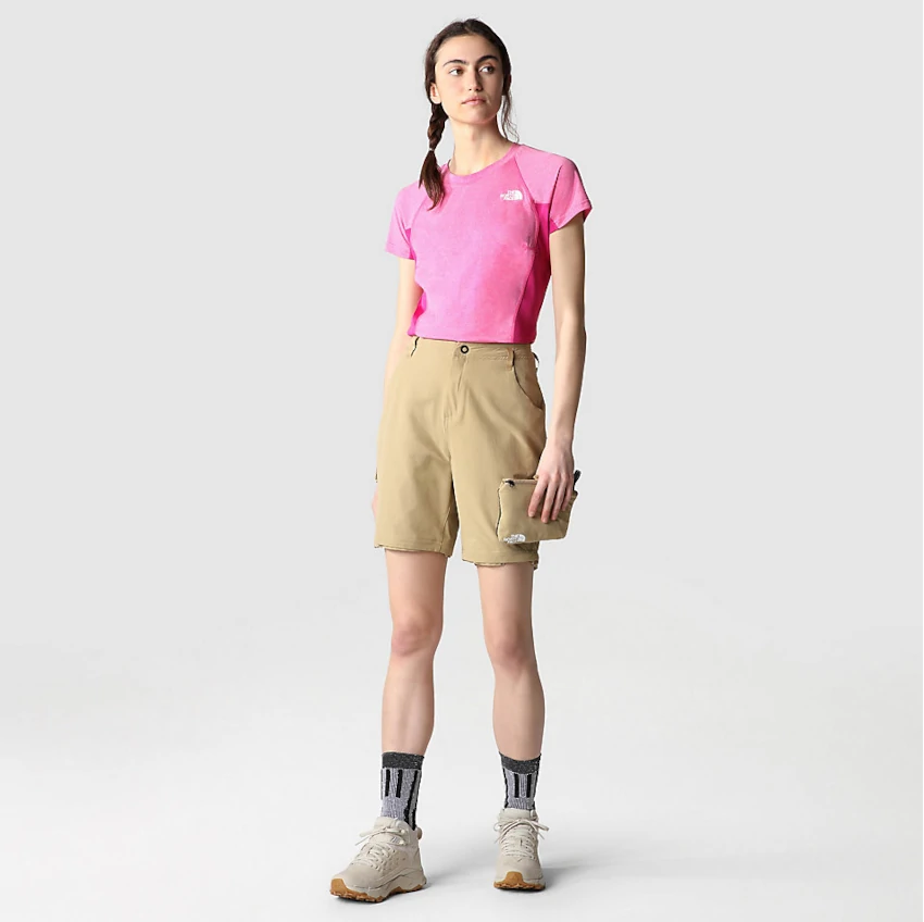 THE NORTH FACE W EXPLORATION CONVERTIBLE Kelp Tangerine pantaloni trekking convertibili donna