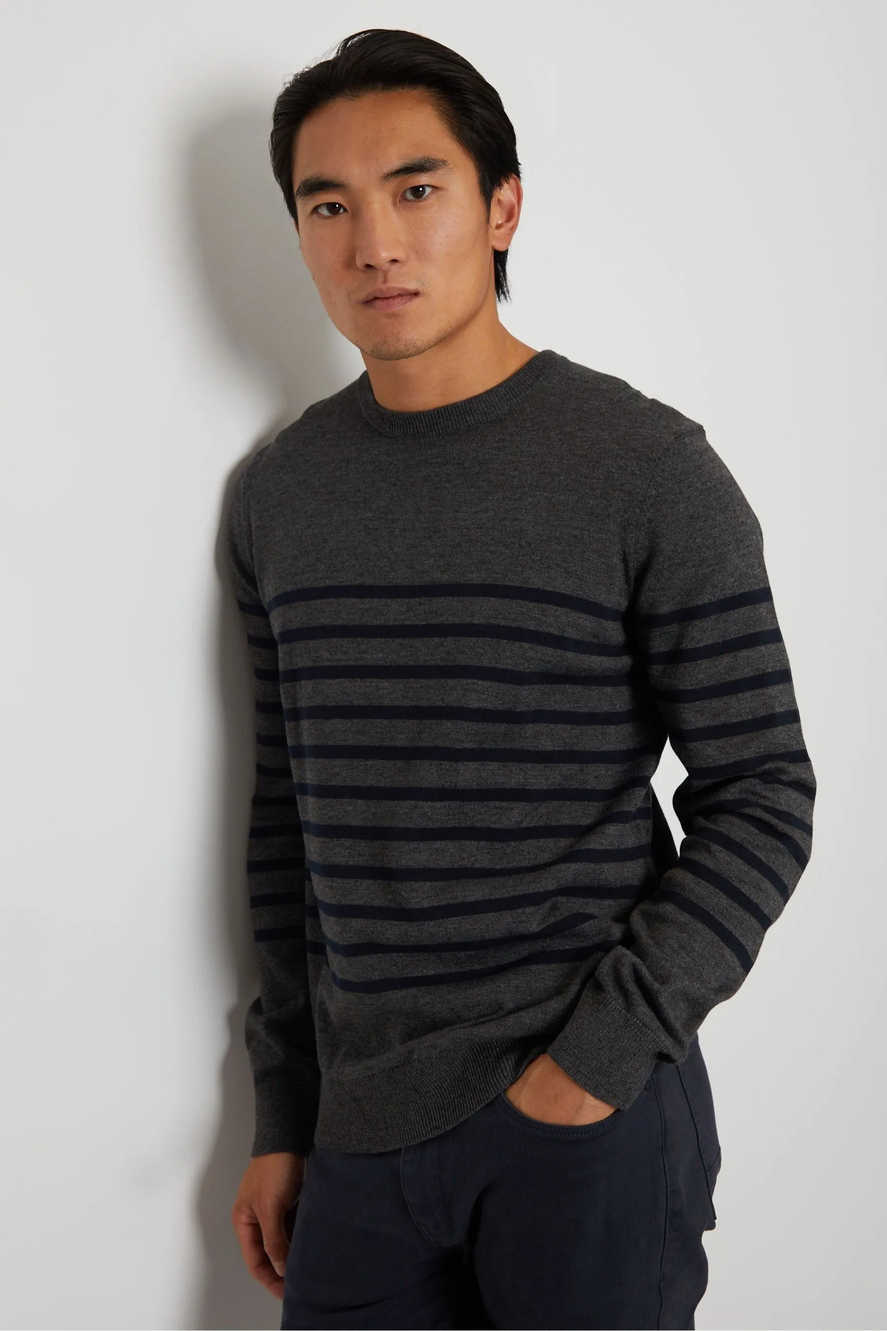 Threadbare - Maglia in cotone con Girocollo a righe