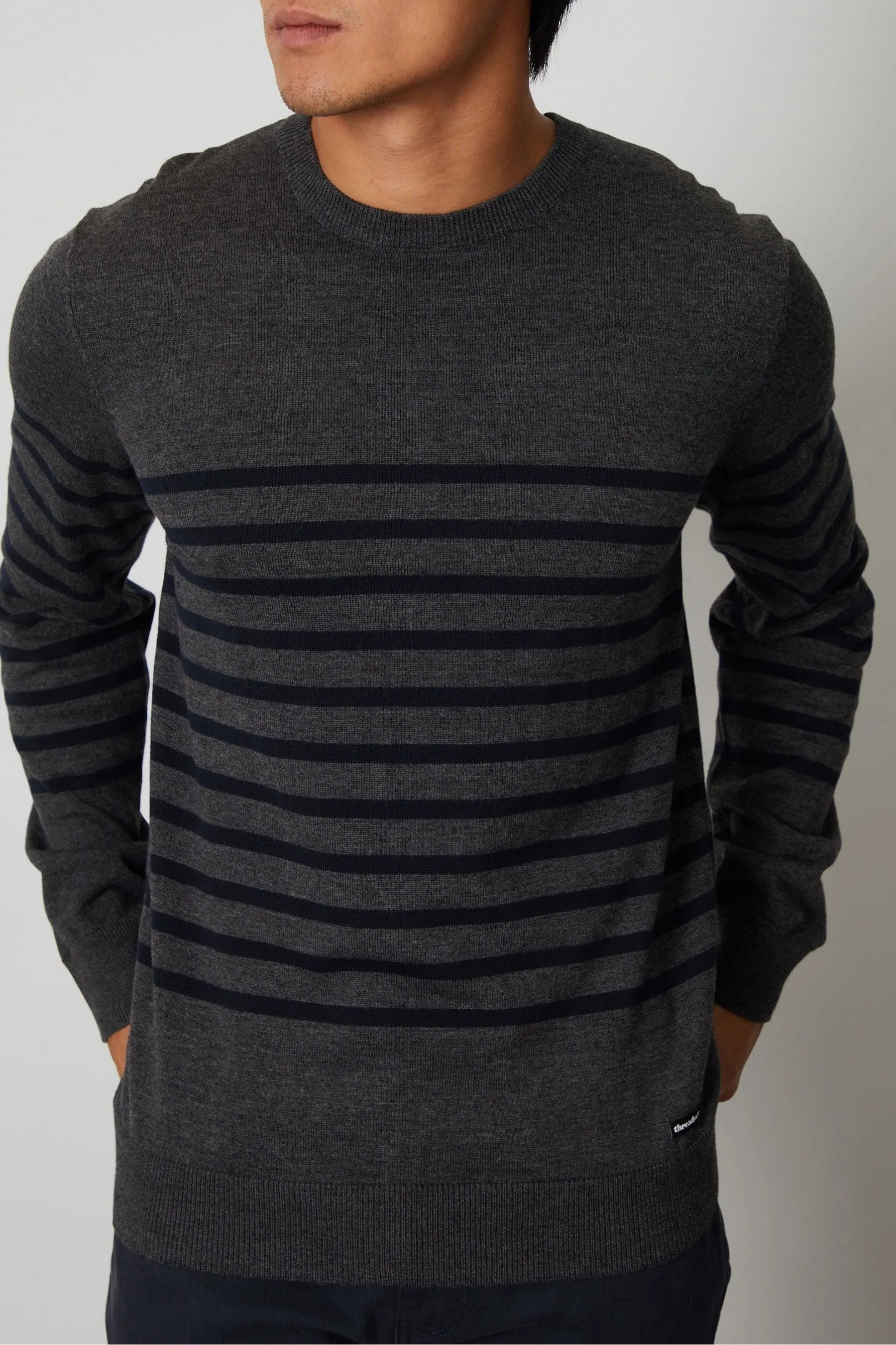 Threadbare - Maglia in cotone con Girocollo a righe