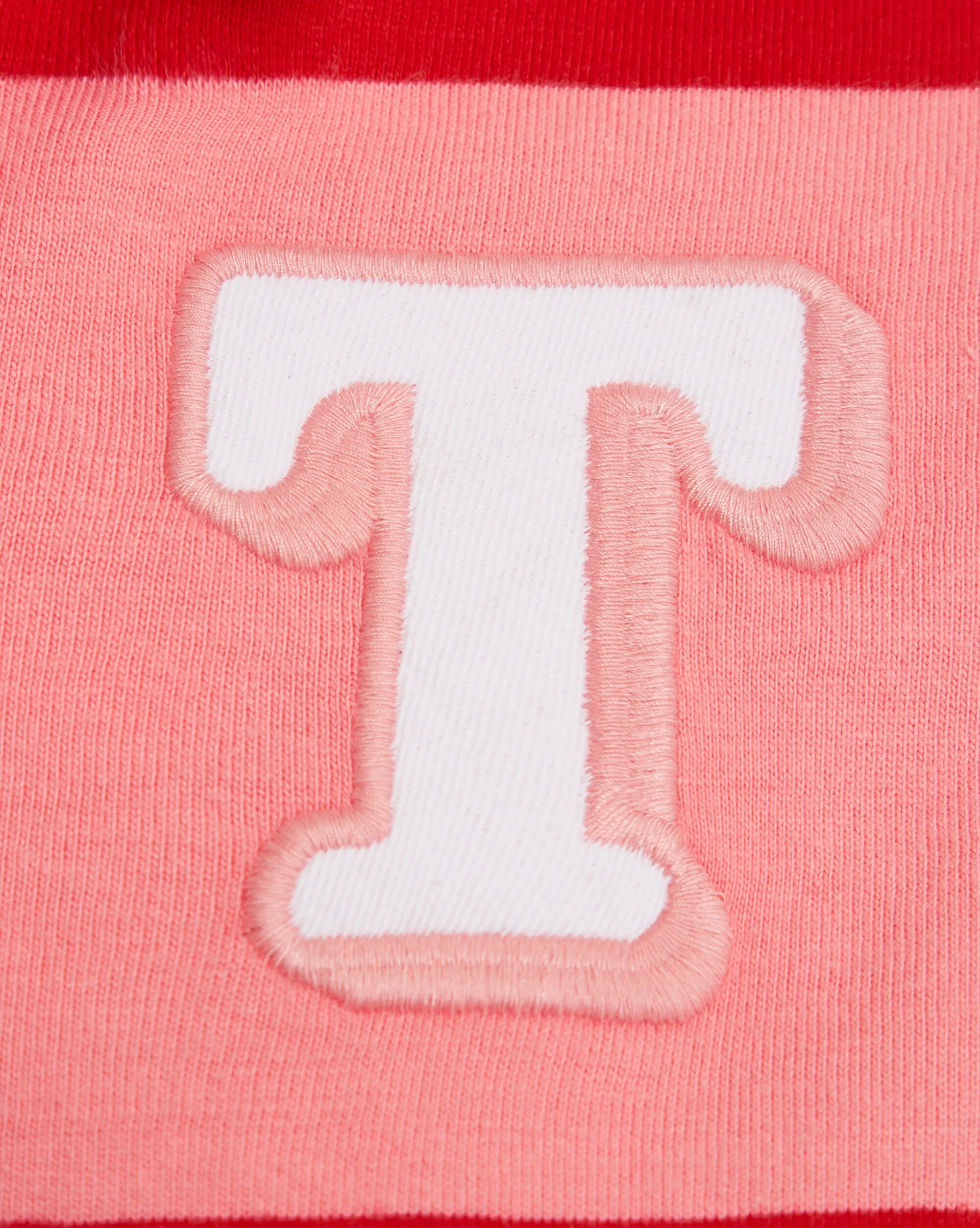 Tommy Hilfiger Polo A Maniche Lunghe Letterman a Righe Rosa Donna