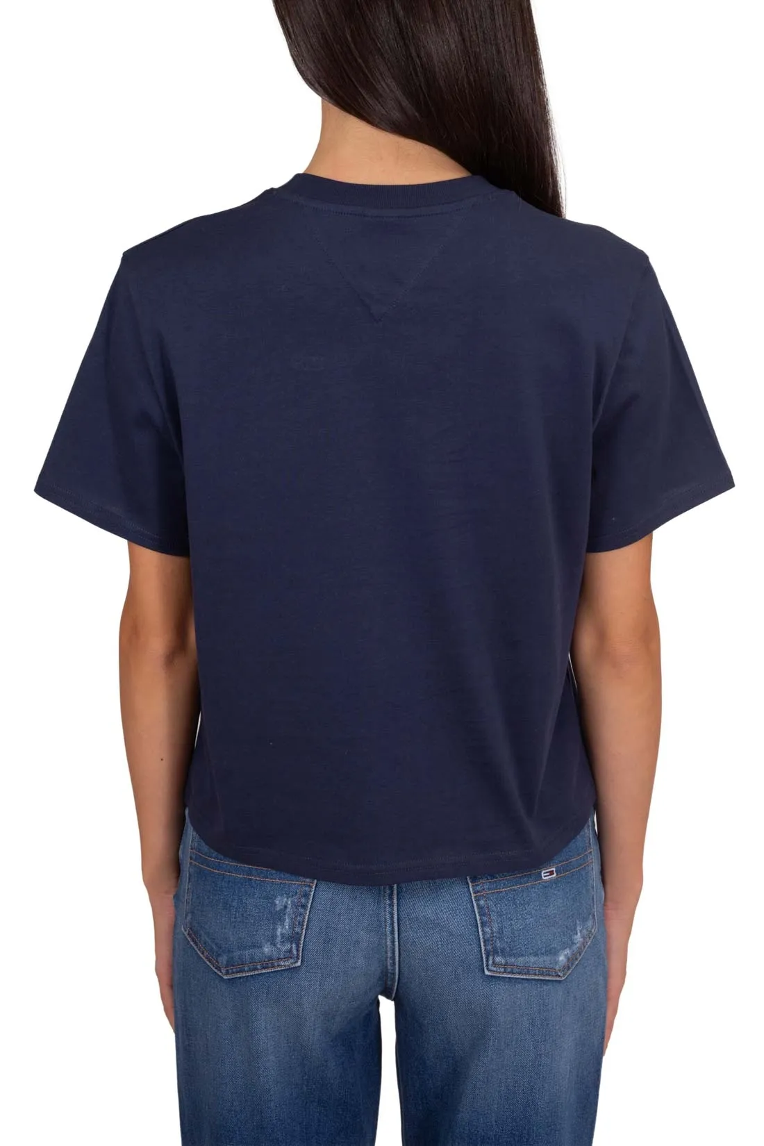 TOMMY JEANS T-shirt donna boxy con ricamo lineare 