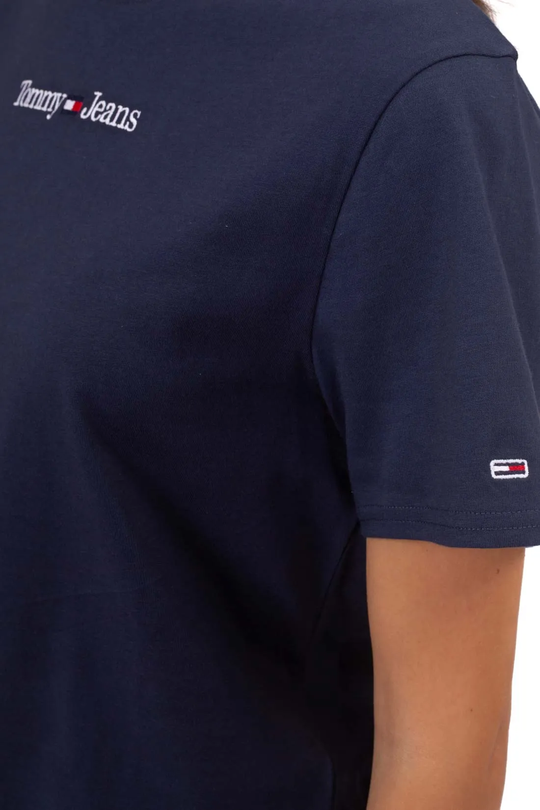 TOMMY JEANS T-shirt donna boxy con ricamo lineare 
