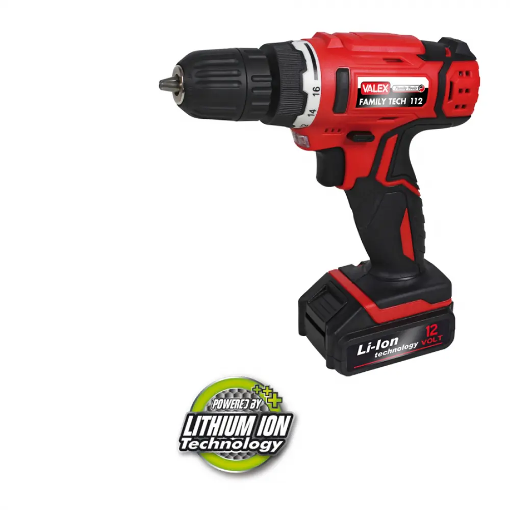 TRAPANO AVVITATORE VALEX FAMILY-TECH 112 12V 0,8AH 18NM - 1429400