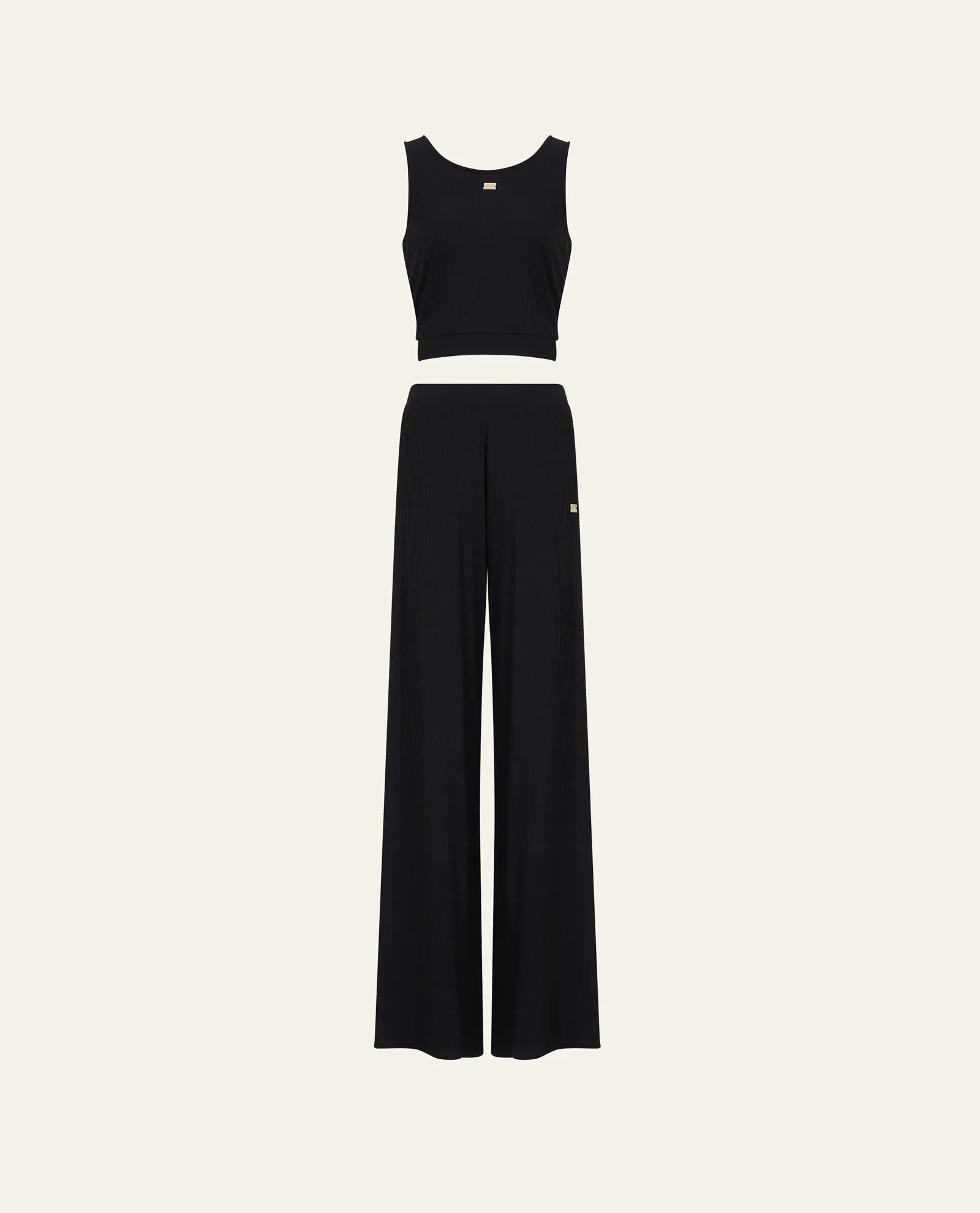 Tuta donna EA7  in cotone stretch plissé