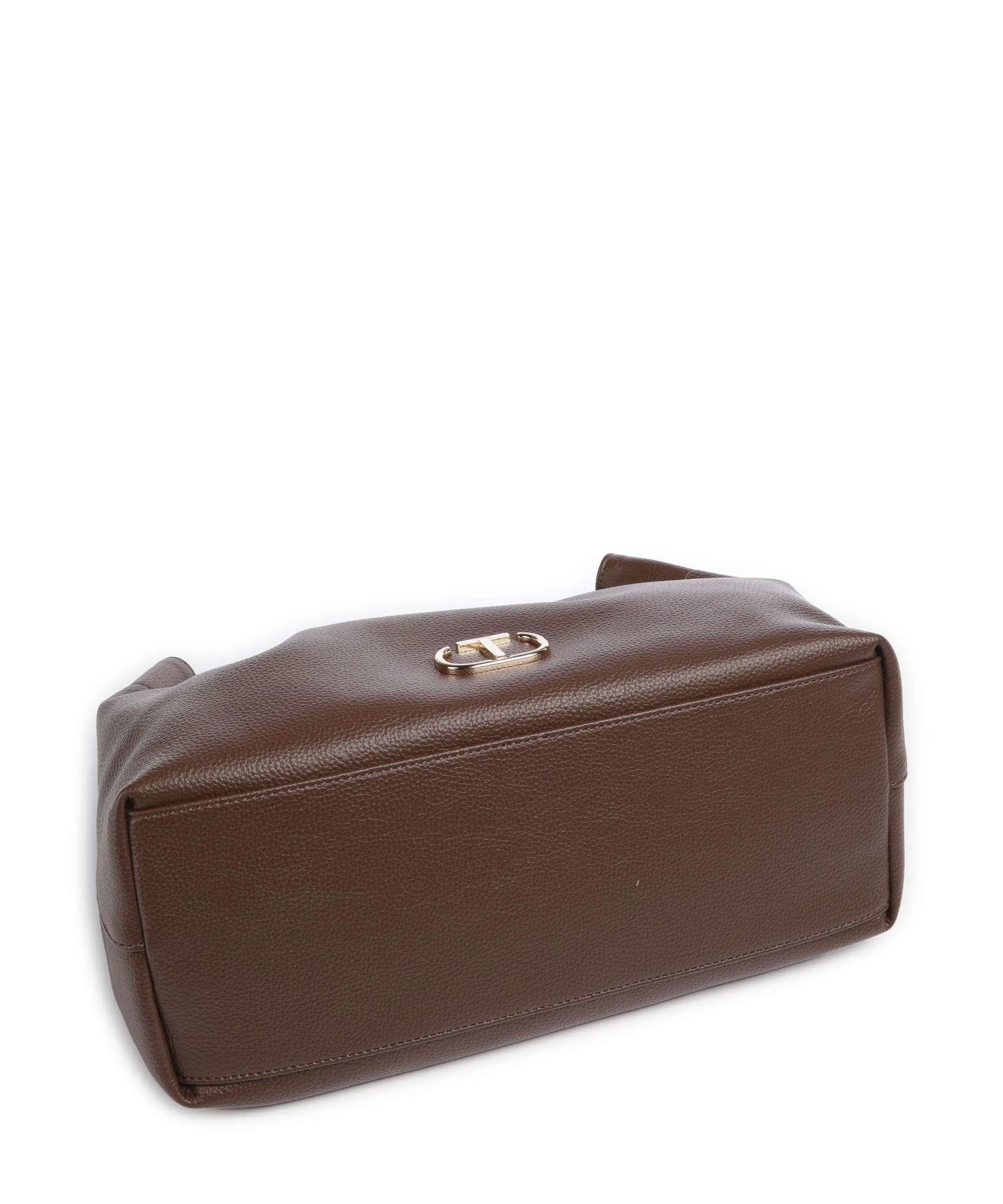  Twinset Borsa a secchiello pelle sintetica cioccolato  