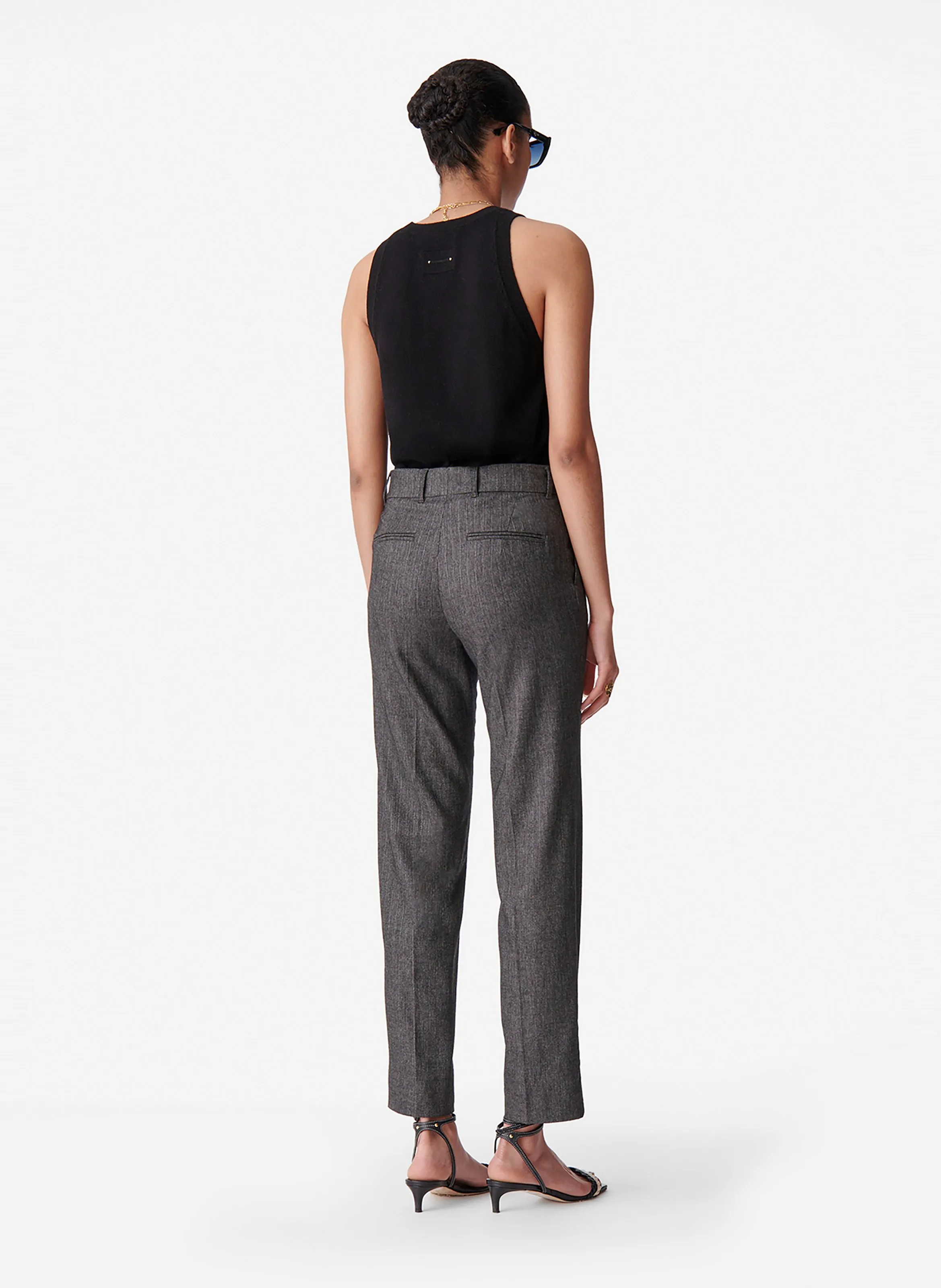  VANESSA BRUNO   DANDY - Pantaloni da tailleur diritti a righe | Grigio