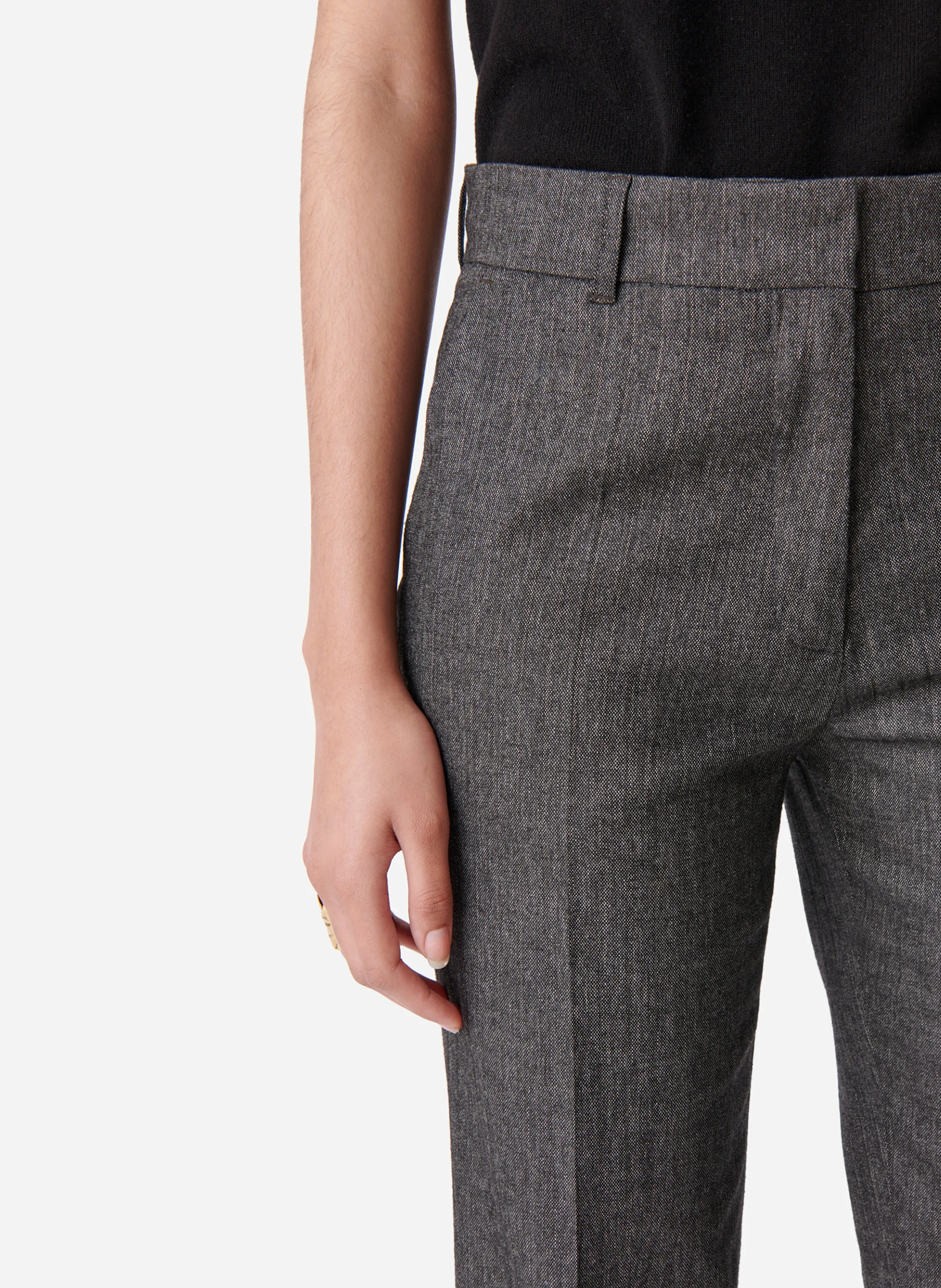  VANESSA BRUNO   DANDY - Pantaloni da tailleur diritti a righe | Grigio