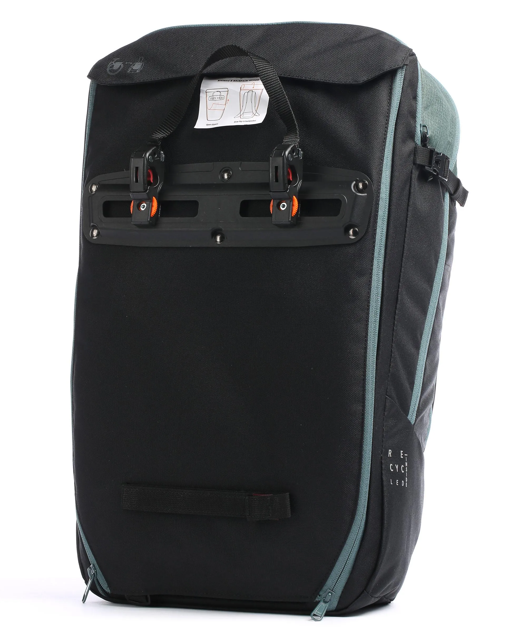  Vaude Cycle II 28 QMR 2.0 Borsa per portapacchi poliestere riciclato nero/verde  