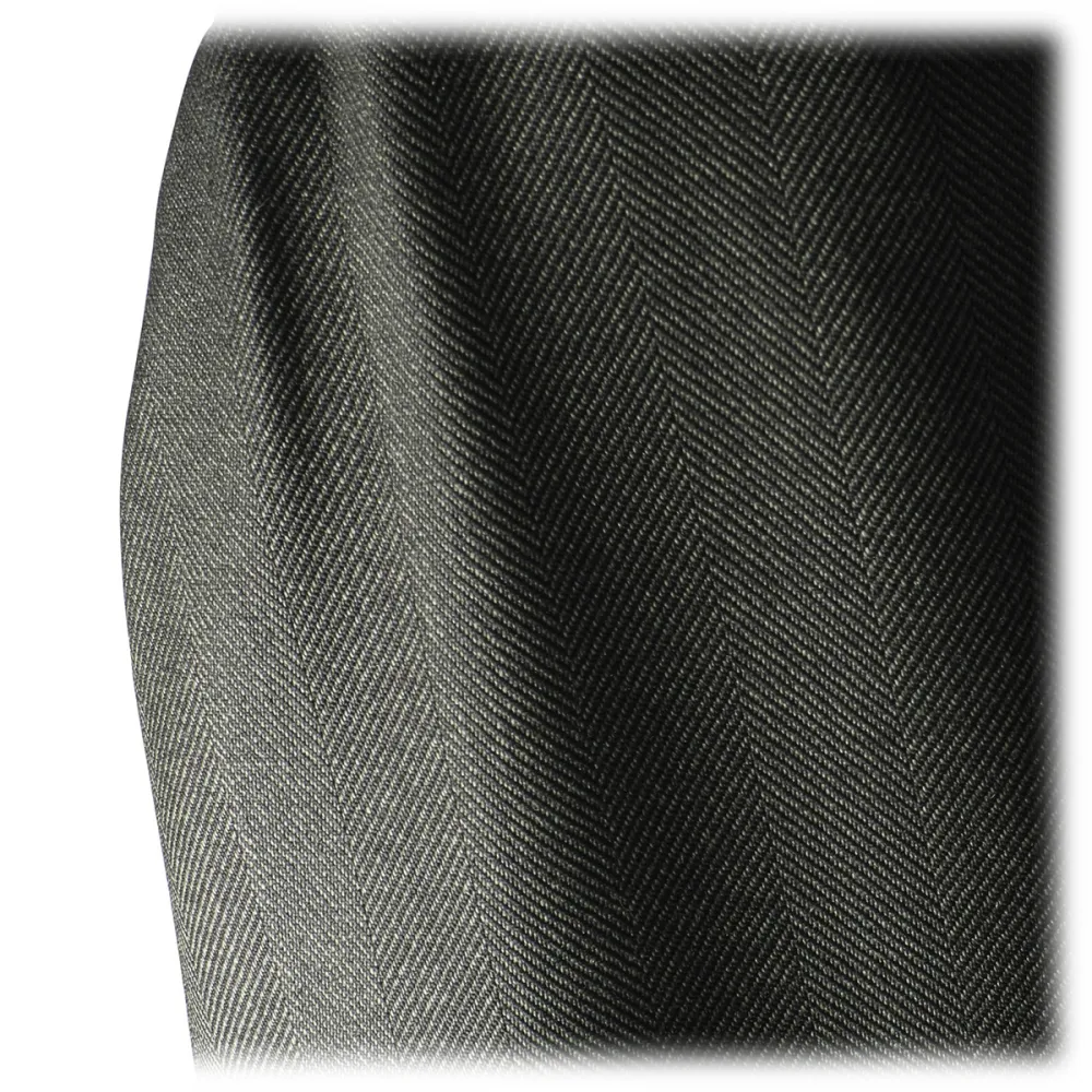 Viola Milano - Blazer Sartoriale Semifoderato in Lana e Seta - Verde - Handmade in Italy - Luxury Exclusive Collection