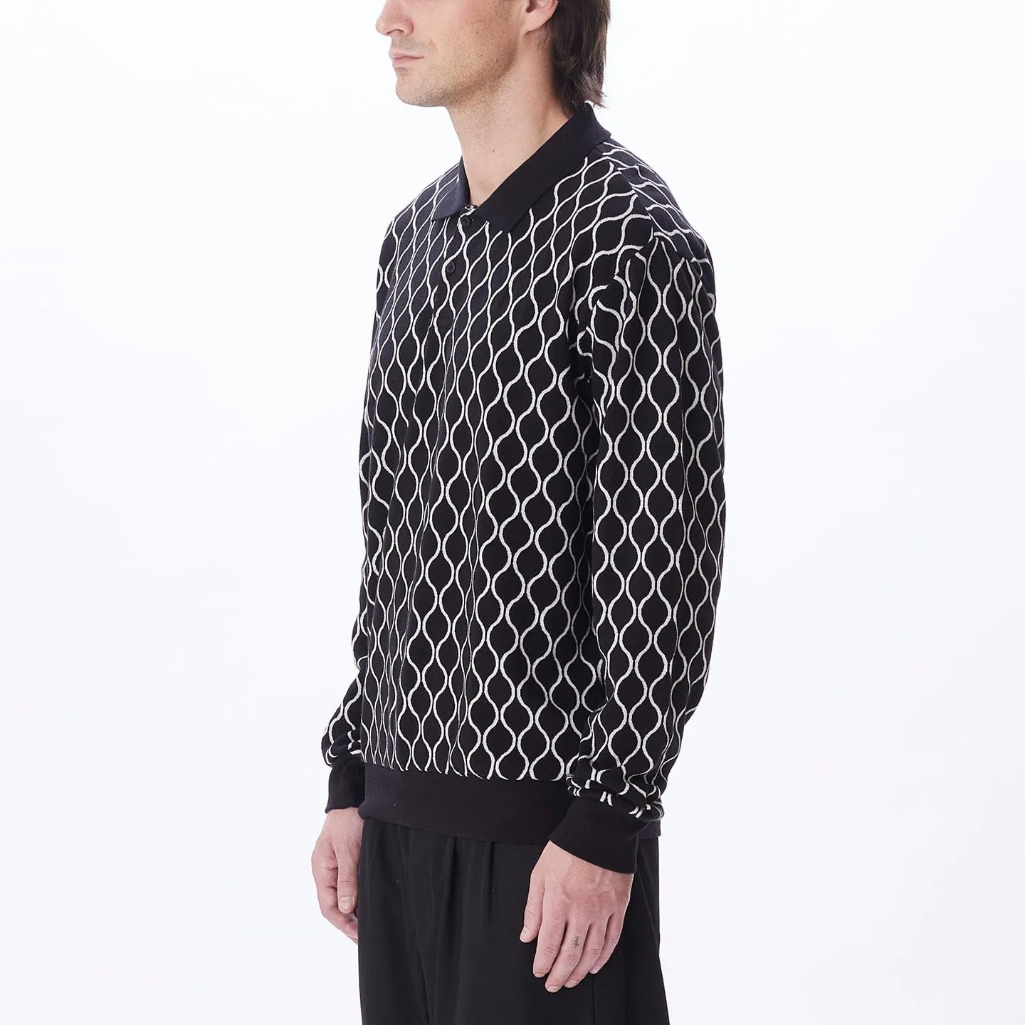 WINDMERE JAQUARD POLO LS