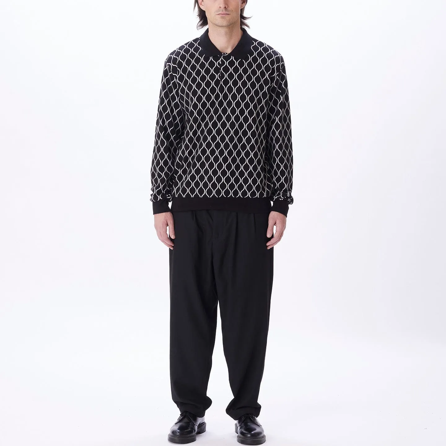 WINDMERE JAQUARD POLO LS