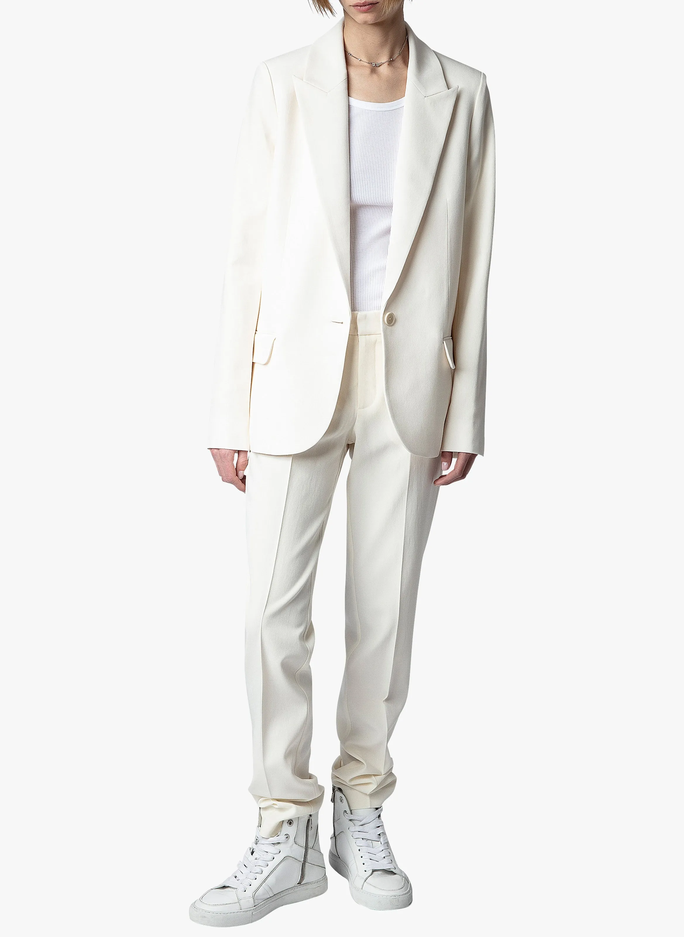  ZADIG&VOLTAIRE   PRUNE - Pantaloni tailleur dritti | Bianco